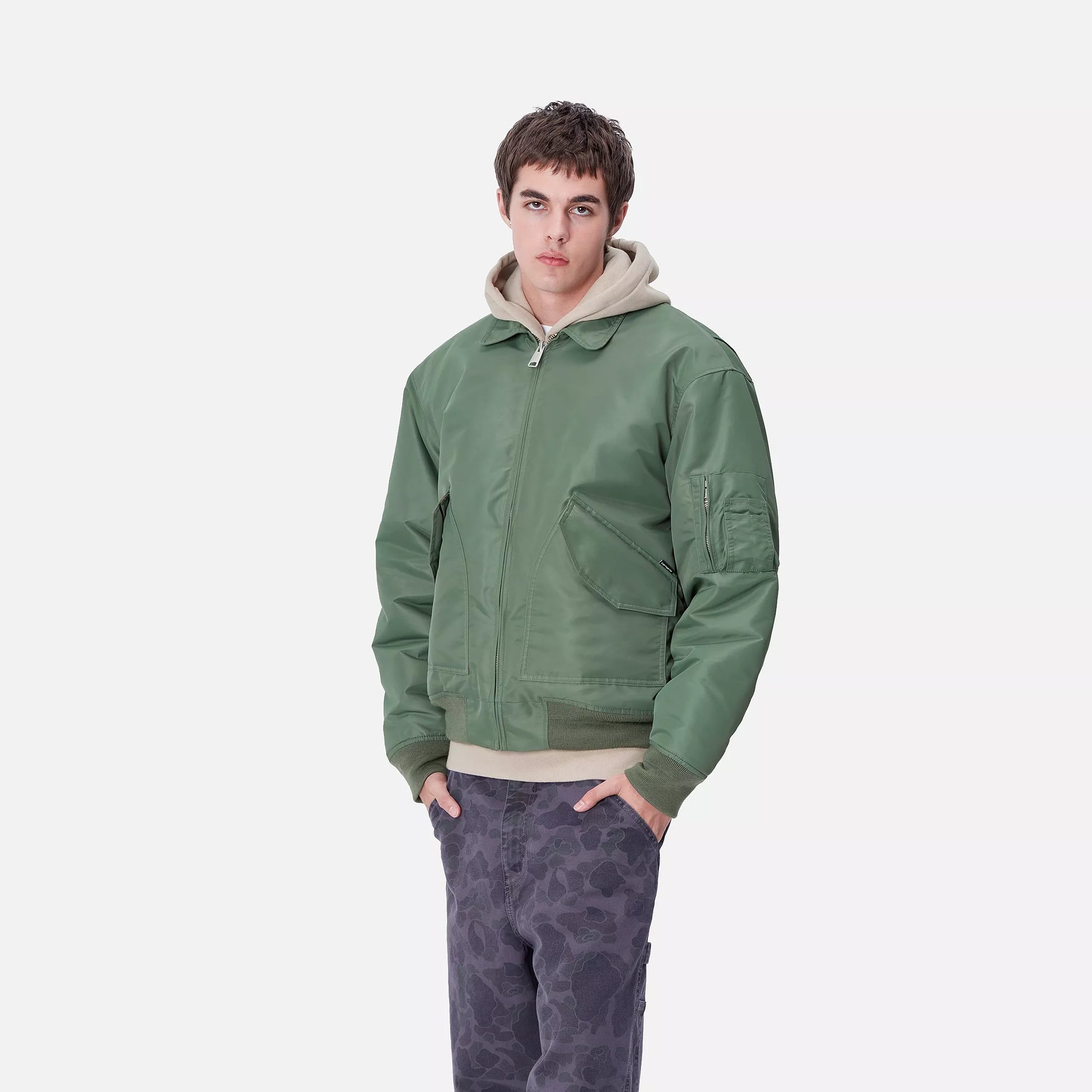 OLTEN BOMBER - Duck Green / Turmeric