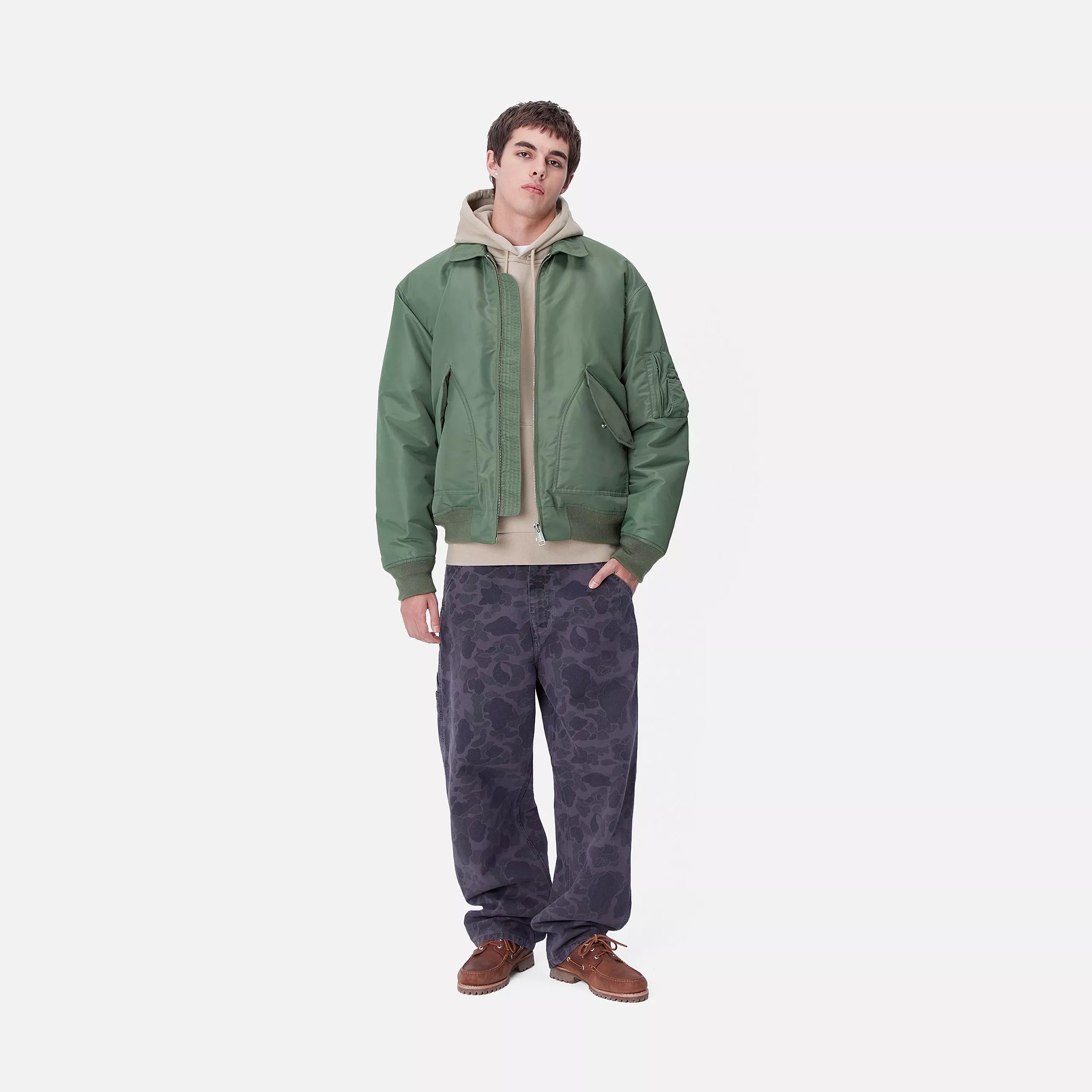 OLTEN BOMBER - Duck Green / Turmeric