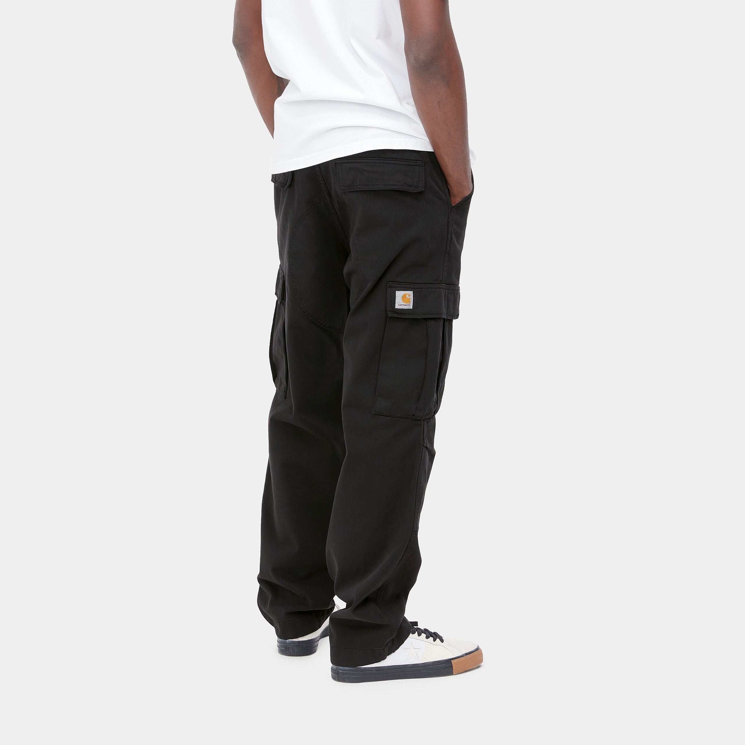 REGULAR CARGO PANT - Black (garment dyed)