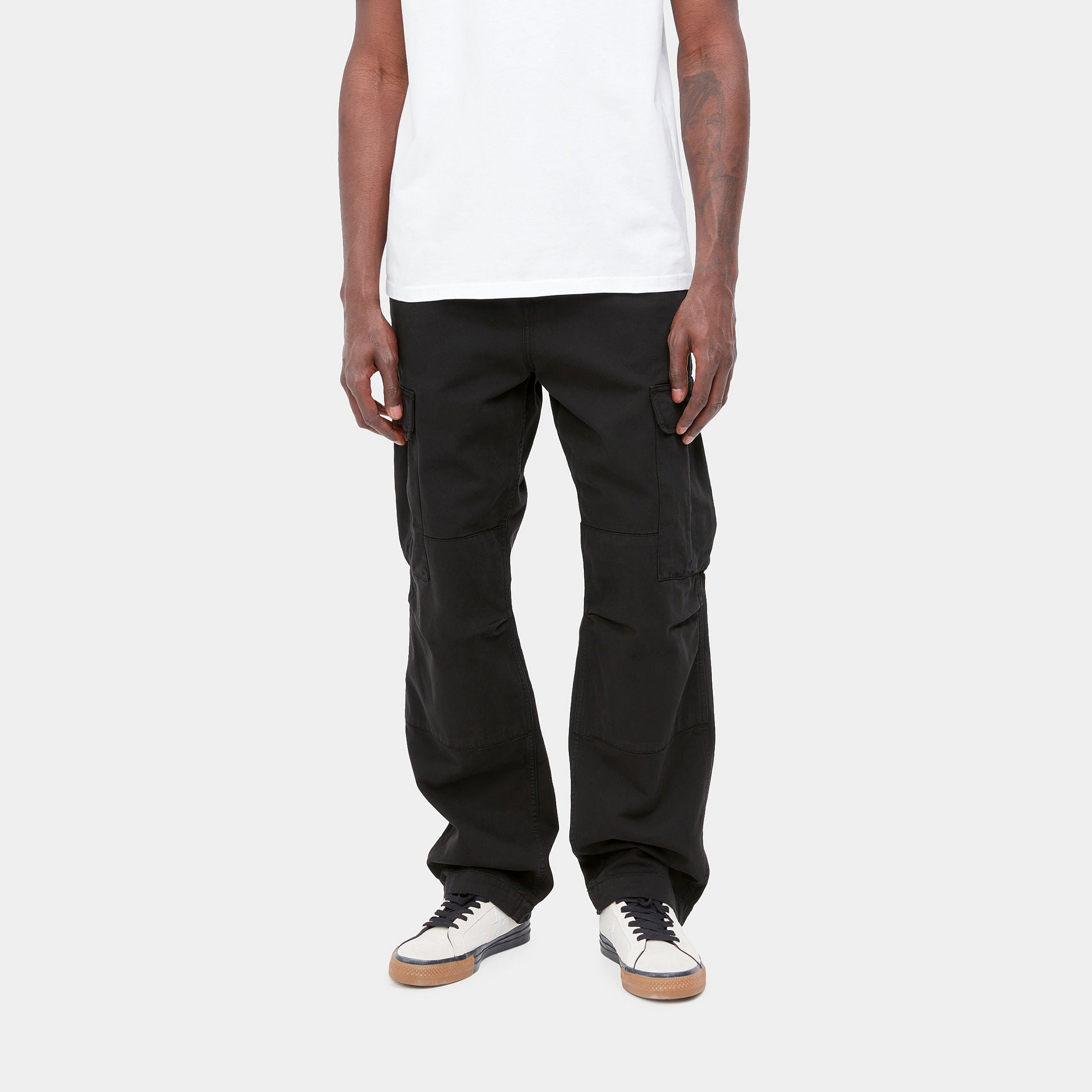 REGULAR CARGO PANT - Black (garment dyed)