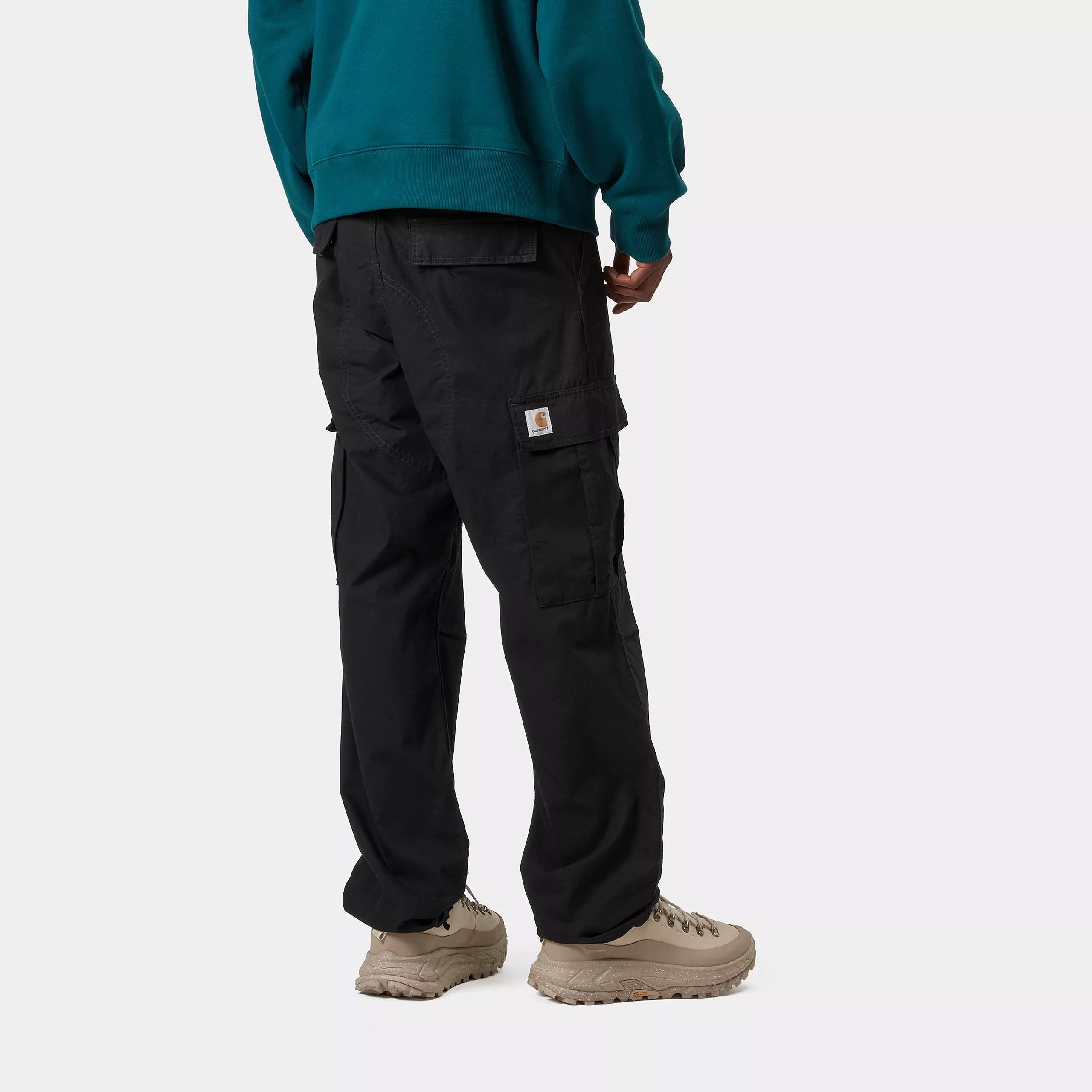 REGULAR CARGO PANT - Black (rinsed)