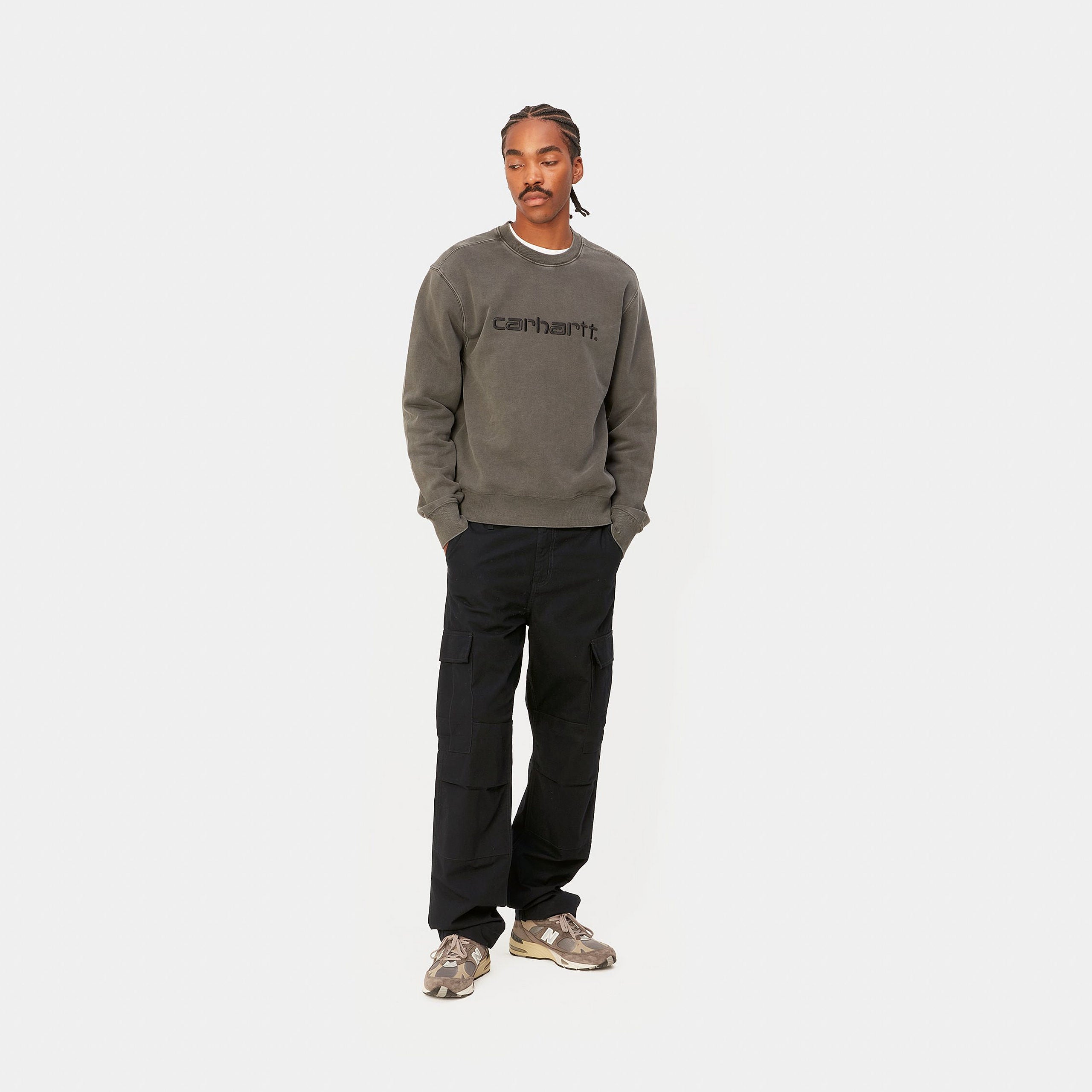 REGULAR CARGO PANT - Black (rinsed)