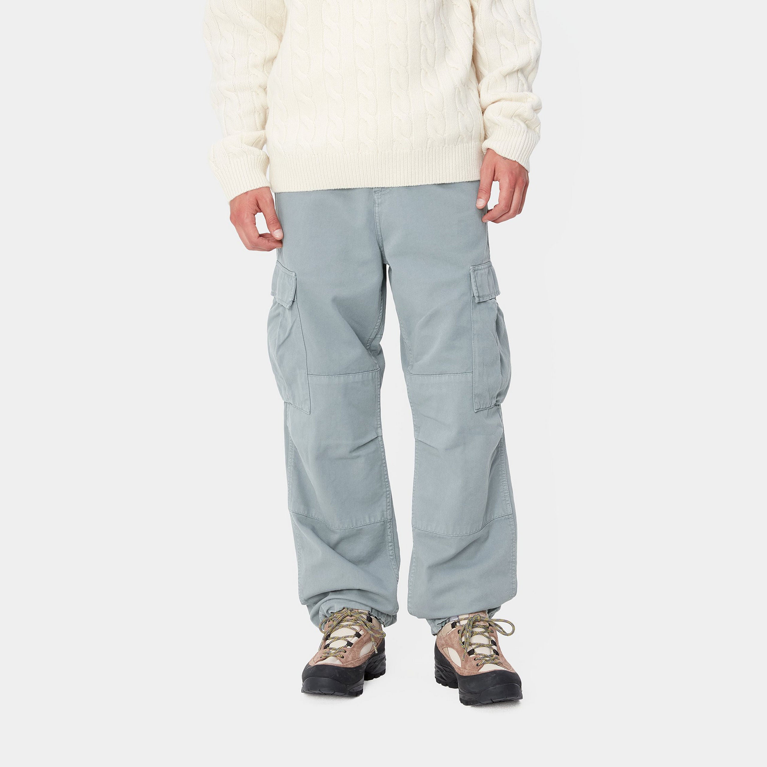 REGULAR CARGO PANT - Dove Grey (garment dyed)