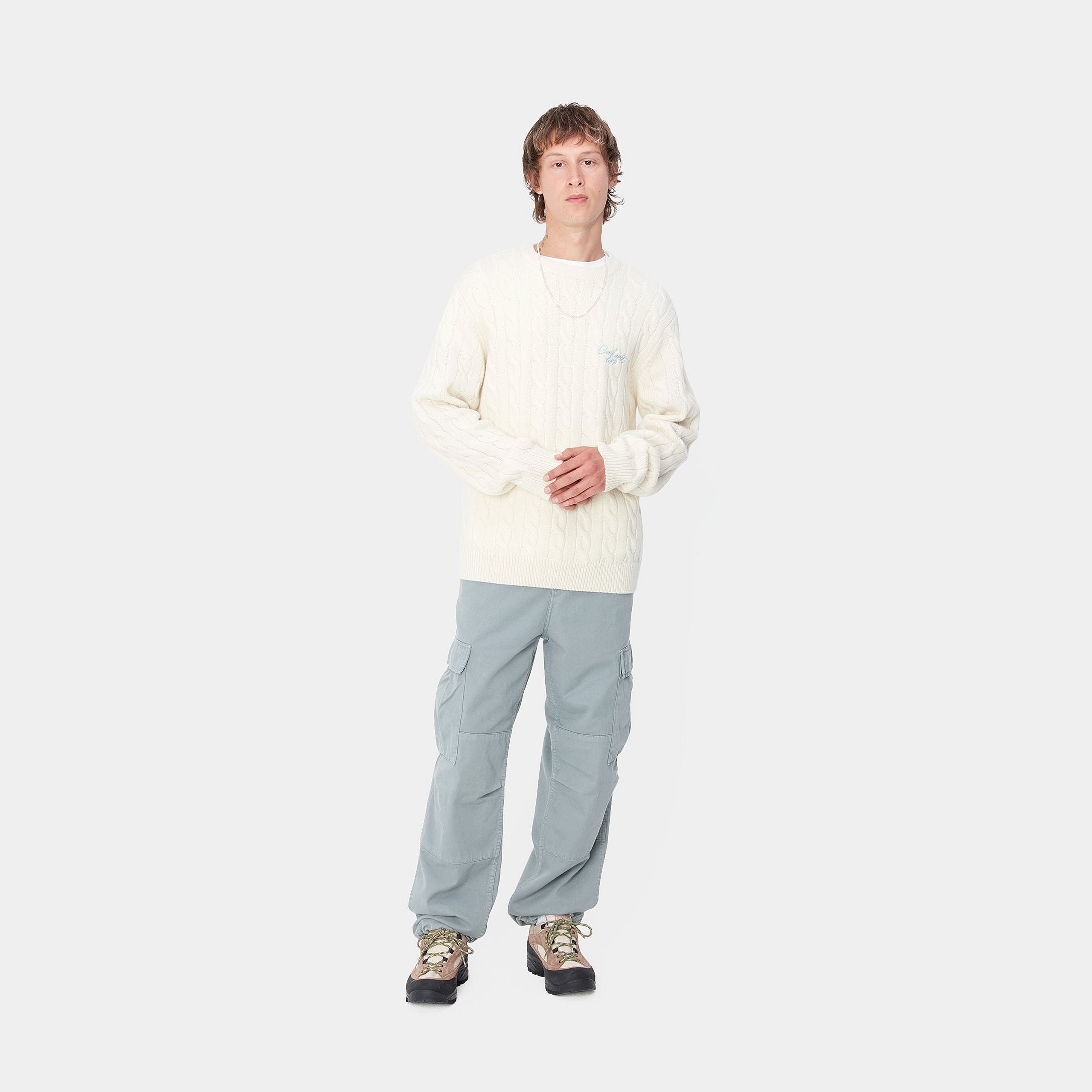 REGULAR CARGO PANT - Dove Grey (garment dyed)