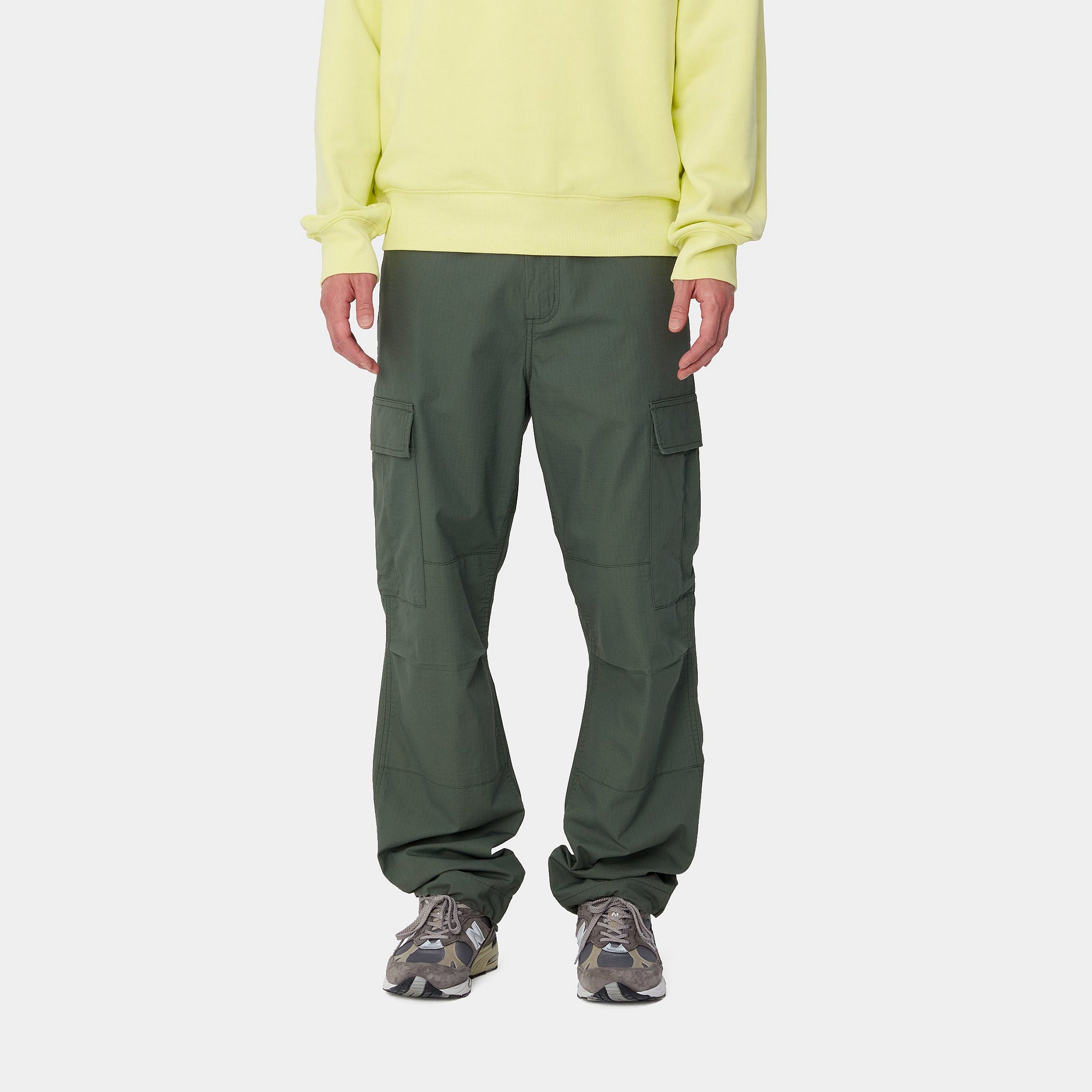 REGULAR CARGO PANT - Duck Green (rinsed)