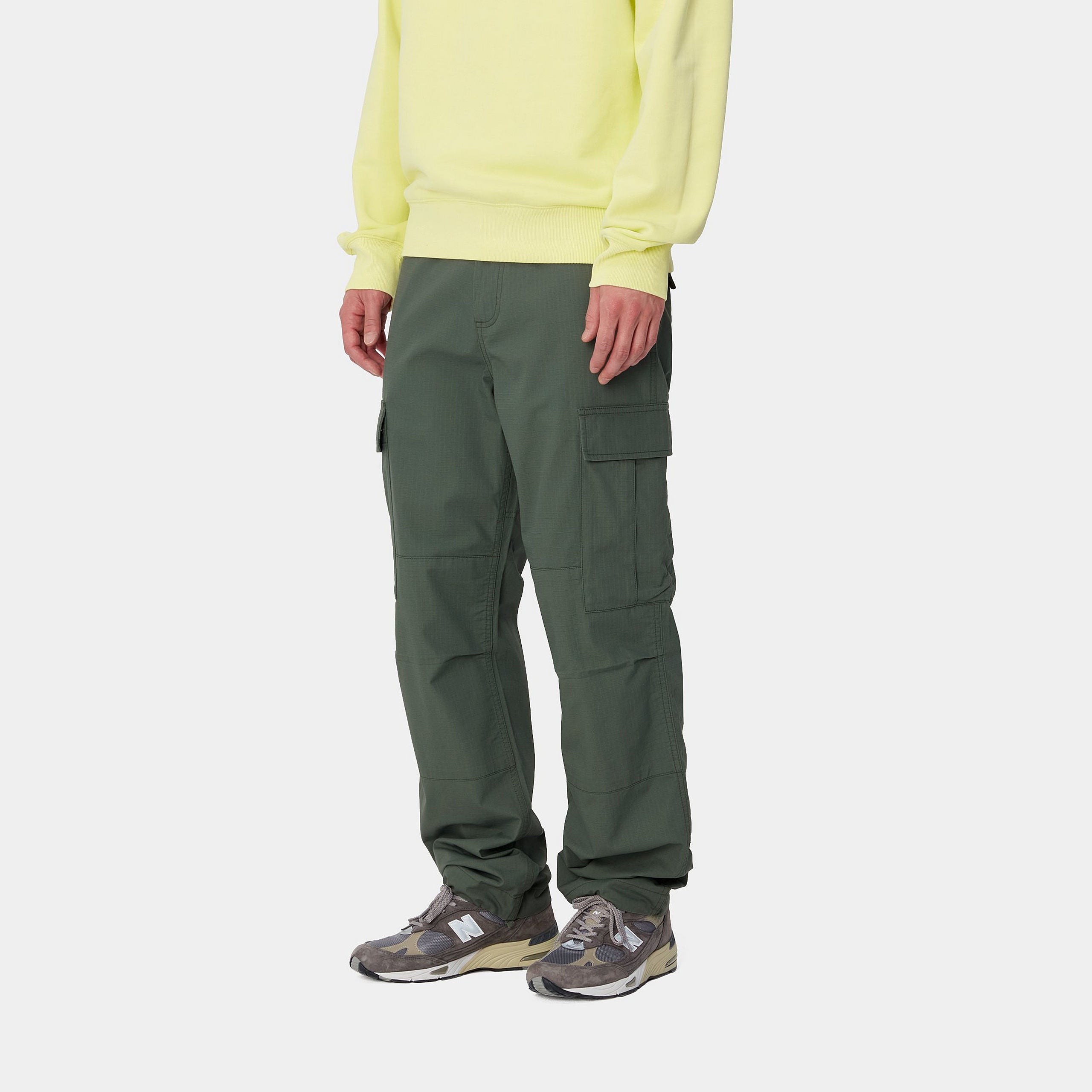 REGULAR CARGO PANT - Duck Green (rinsed)