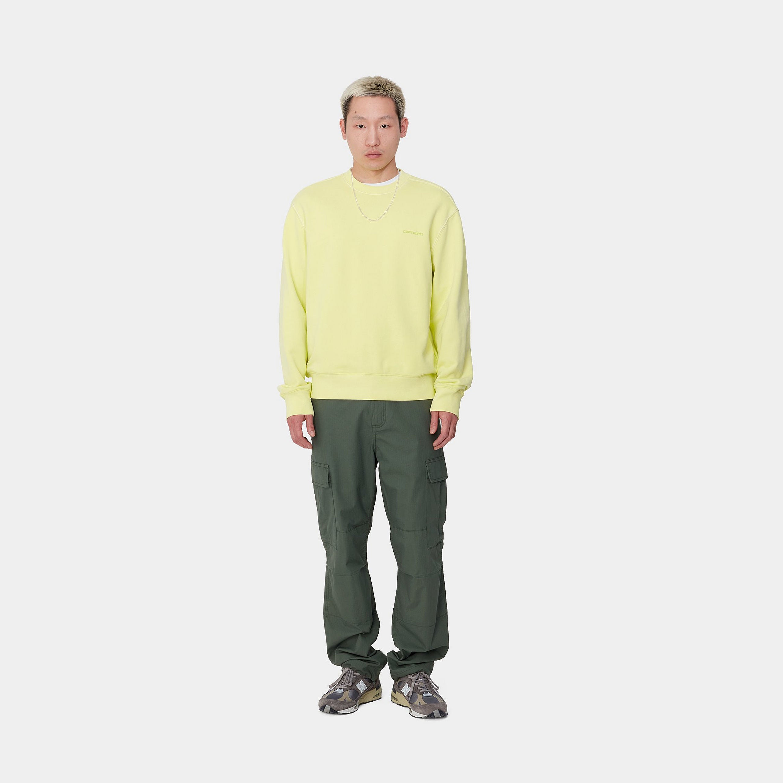 REGULAR CARGO PANT - Duck Green (rinsed)