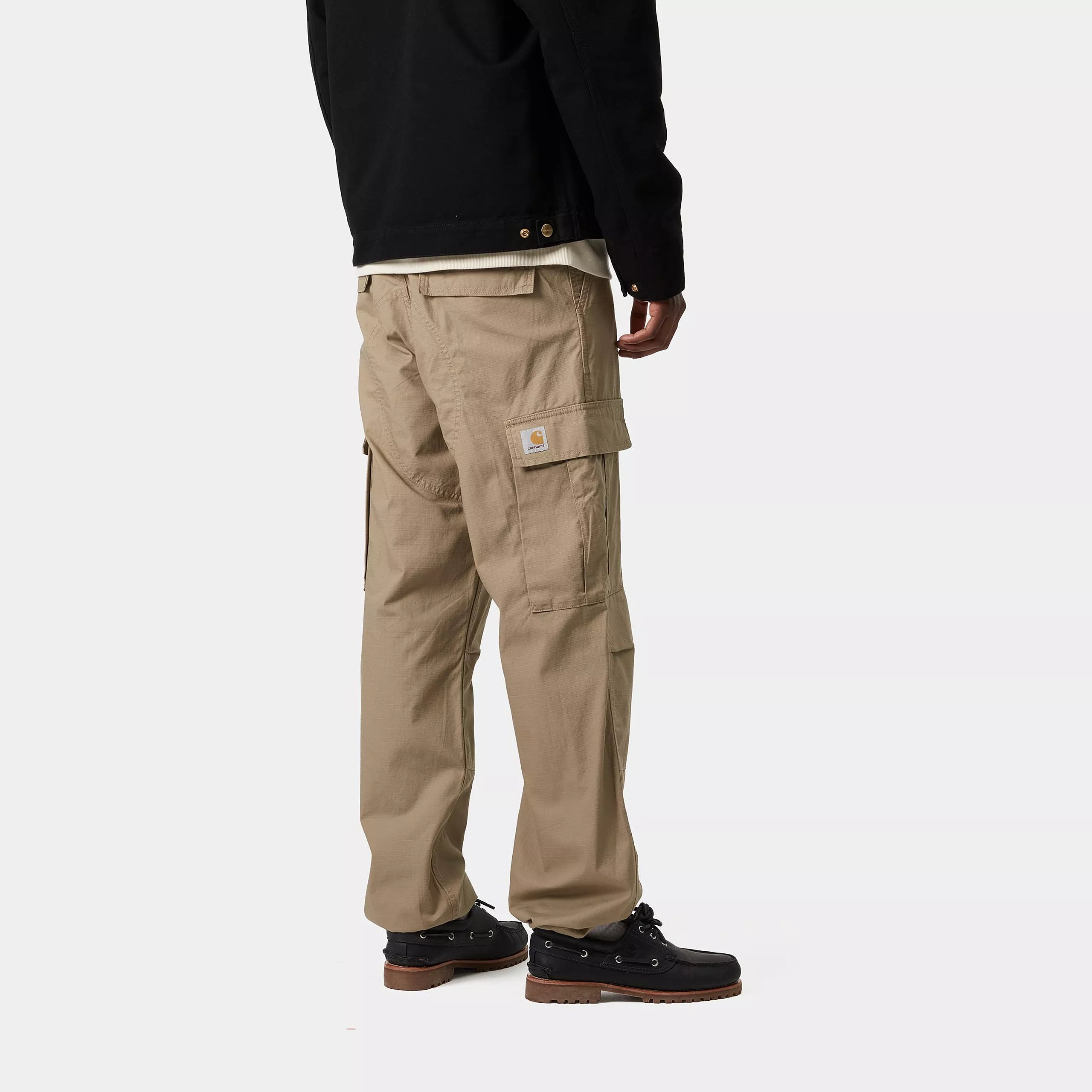 REGULAR CARGO PANT - Leather (rinsed)