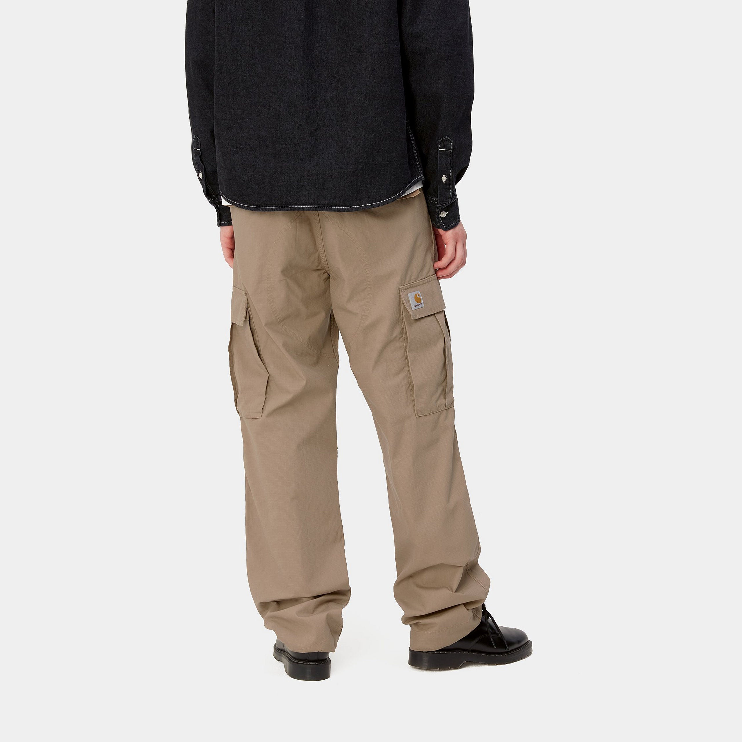 REGULAR CARGO PANT - Leather (rinsed)