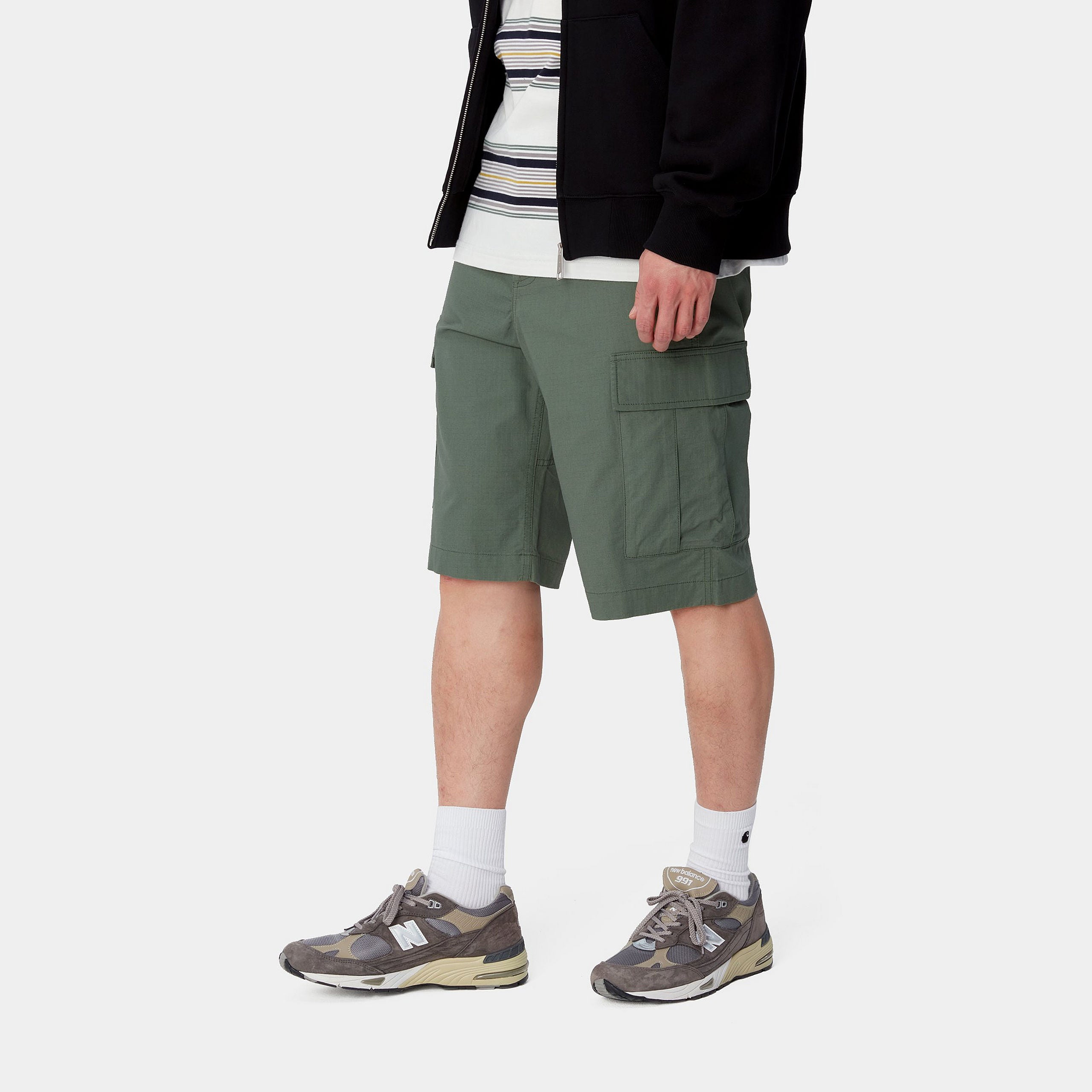 REGULAR CARGO SHORT - Duck Green (rinsed)