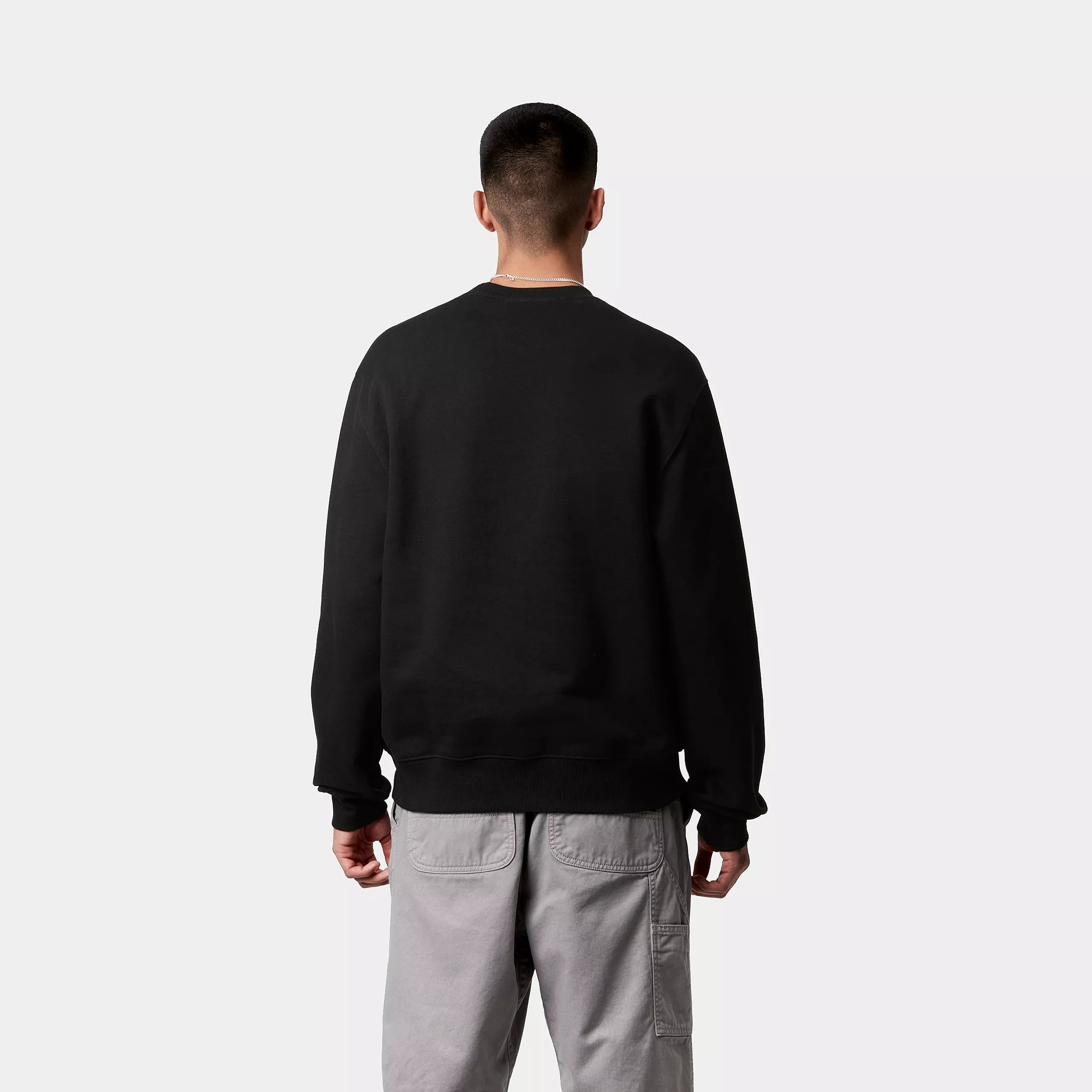 RIVET SCRIPT SWEAT - Black