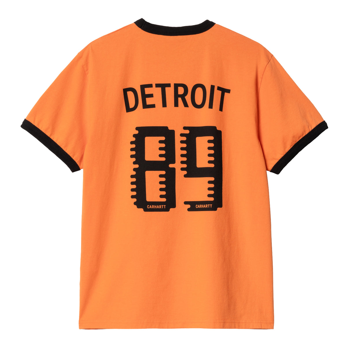 S/S 89 RINGER T-SHIRT - Pumpkin / Black 5
