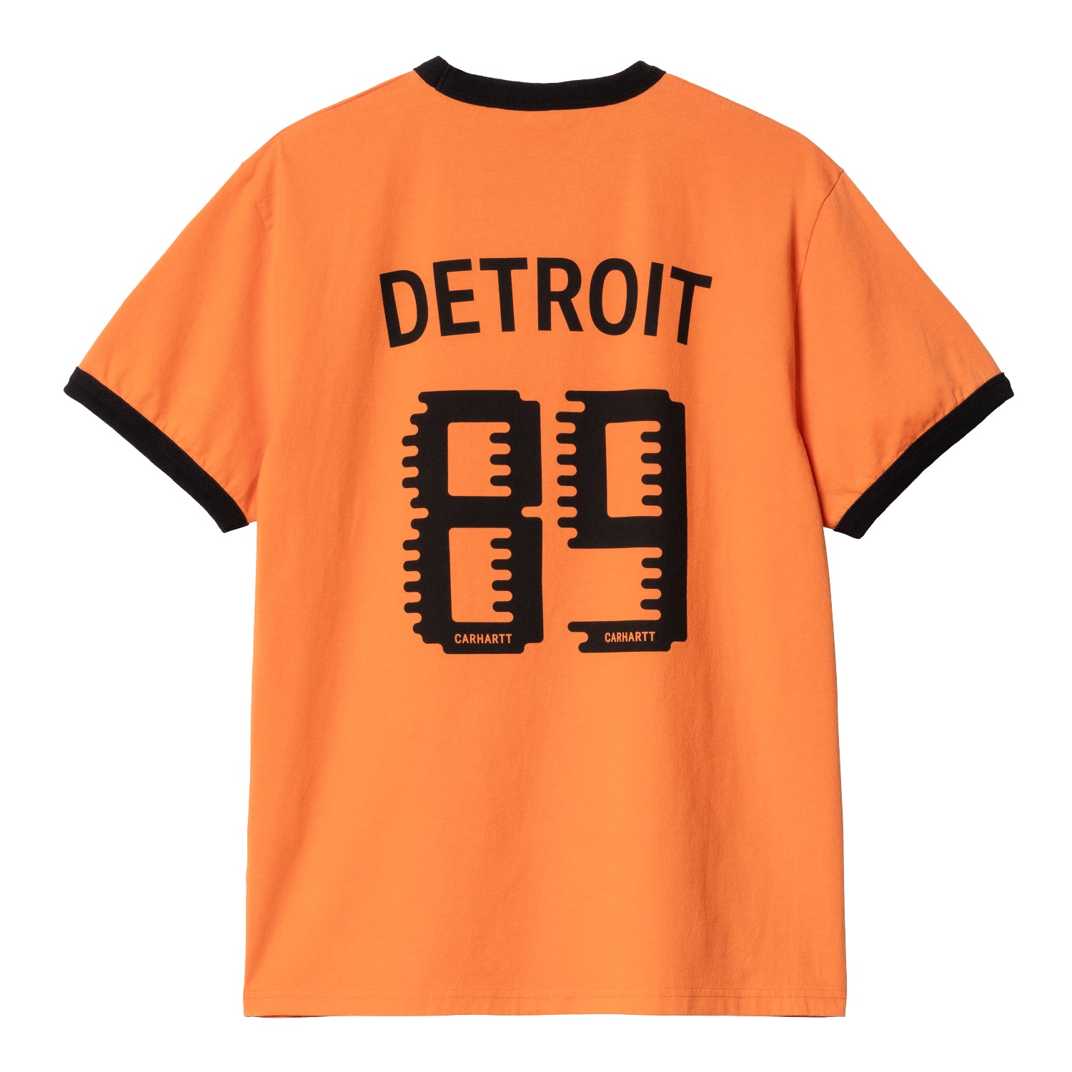S/S 89 RINGER T-SHIRT - Pumpkin / Black