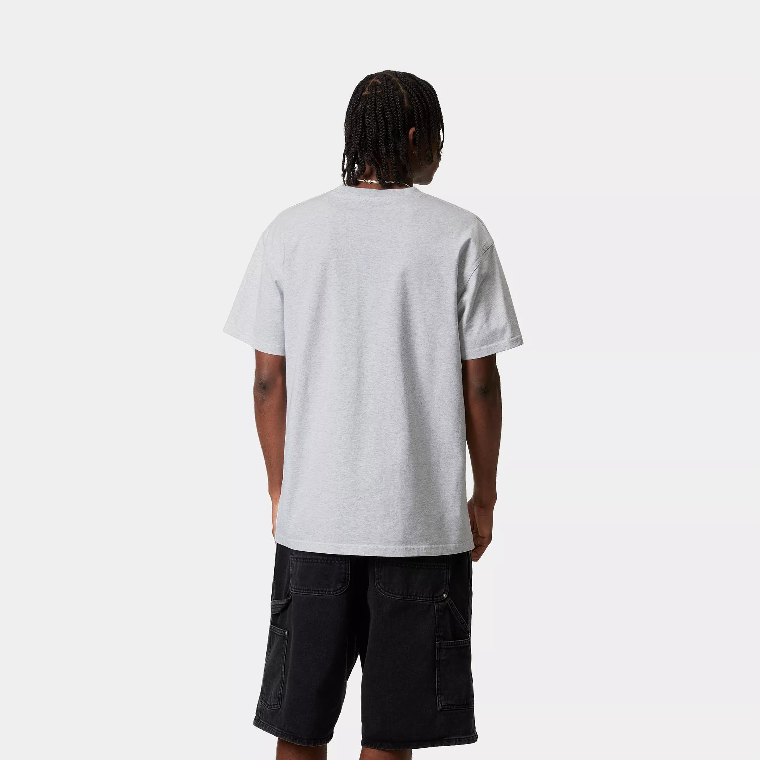 S/S AMERICAN SCRIPT T-SHIRT - Ash Heather