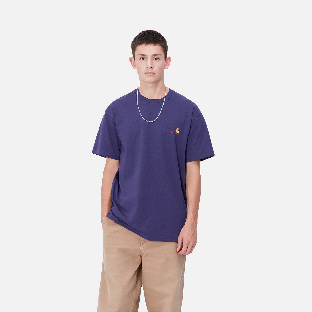 S/S AMERICAN SCRIPT T-SHIRT - Aura 2