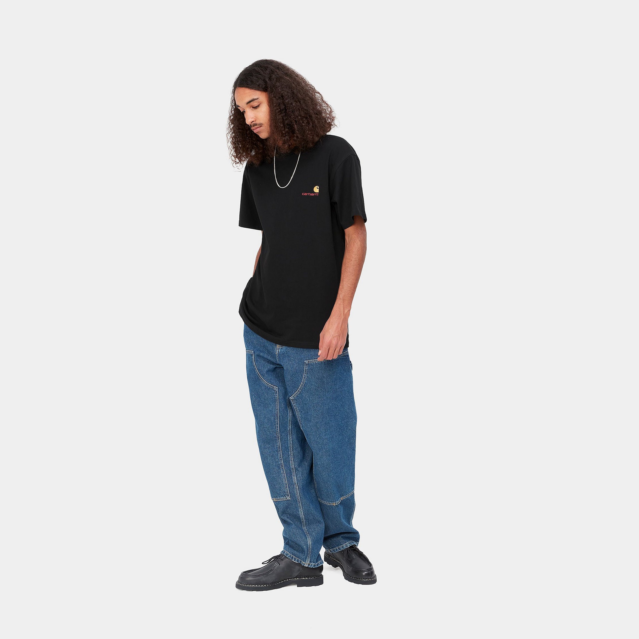 S/S AMERICAN SCRIPT T-SHIRT - Black