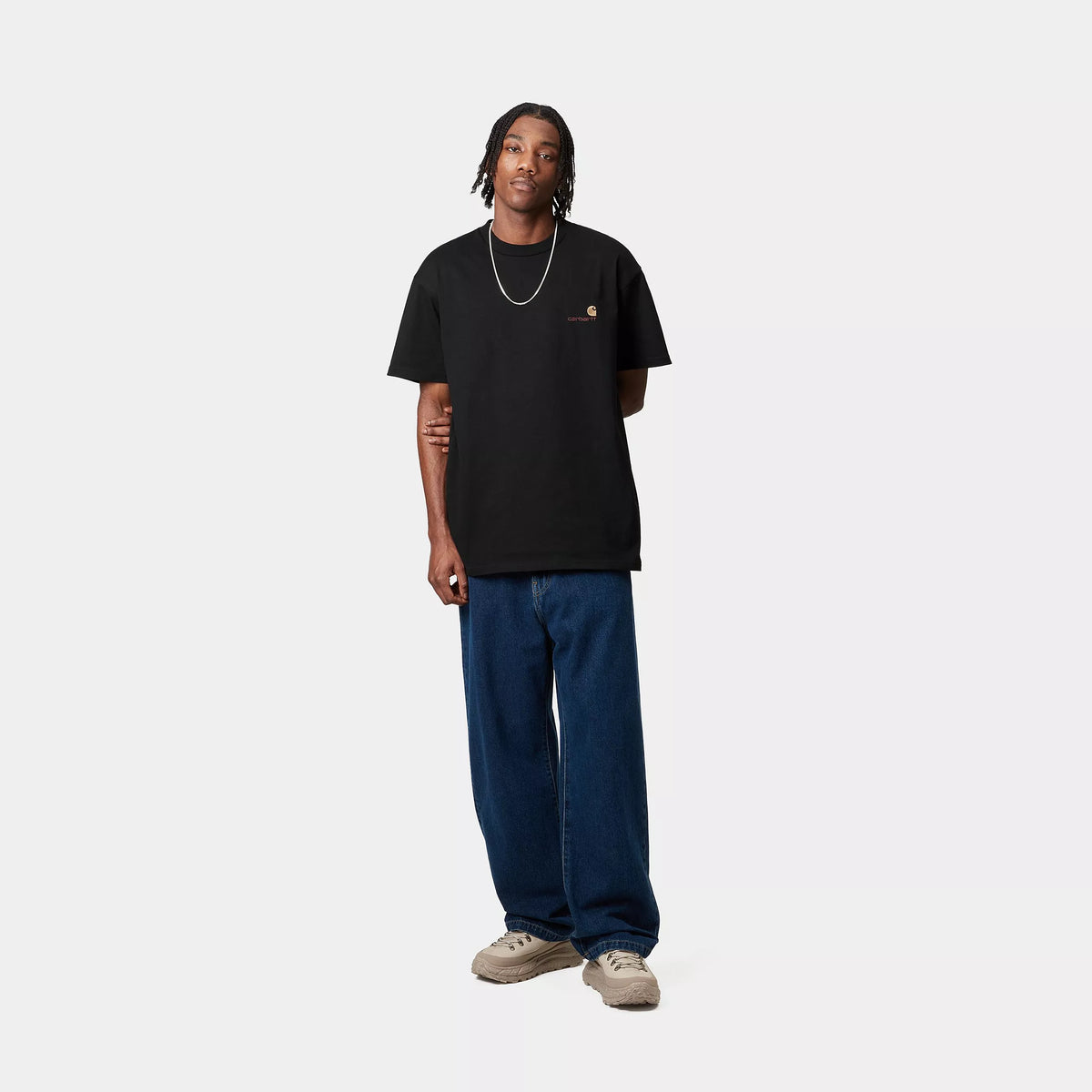 S/S AMERICAN SCRIPT T-SHIRT - Black 4