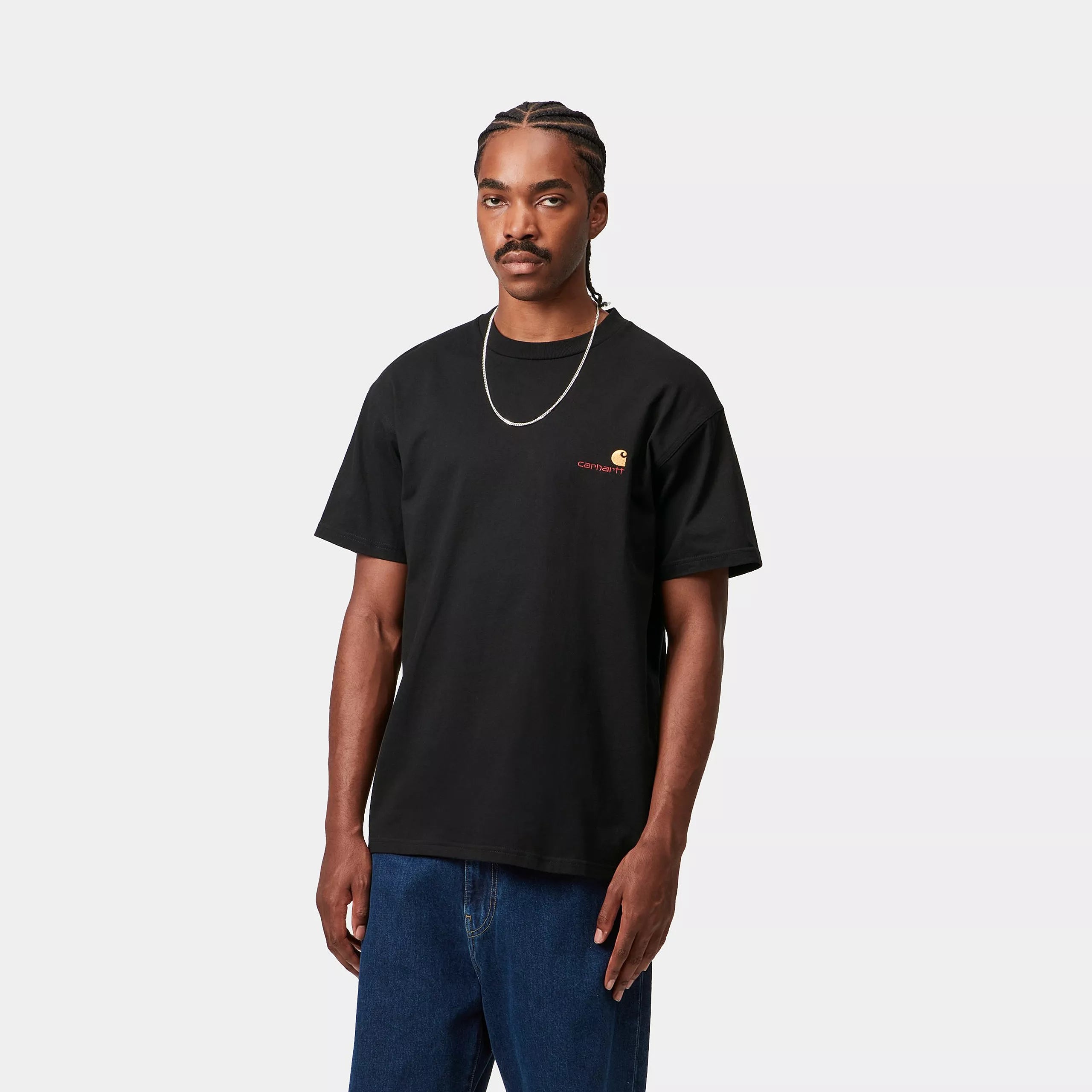 S/S AMERICAN SCRIPT T-SHIRT - Black