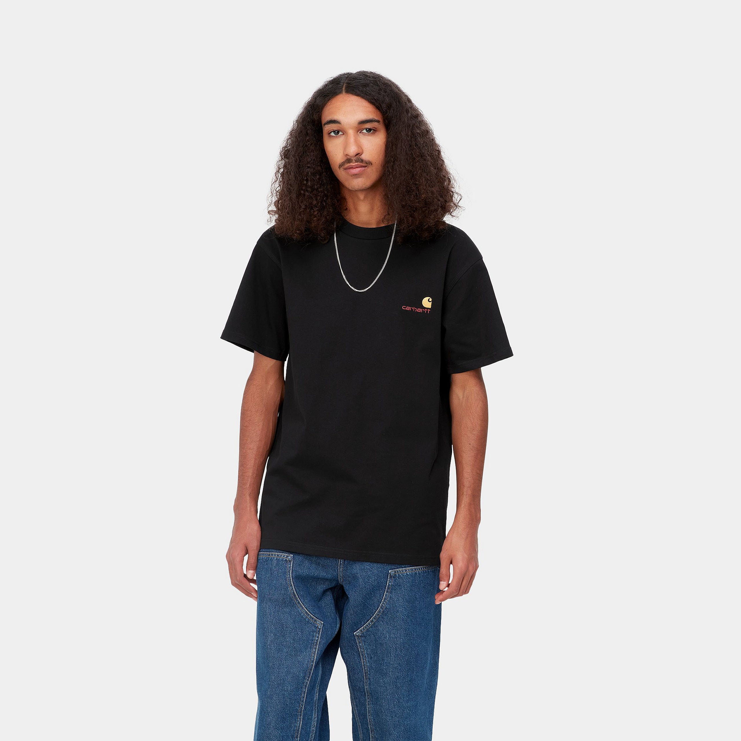 S/S AMERICAN SCRIPT T-SHIRT - Black