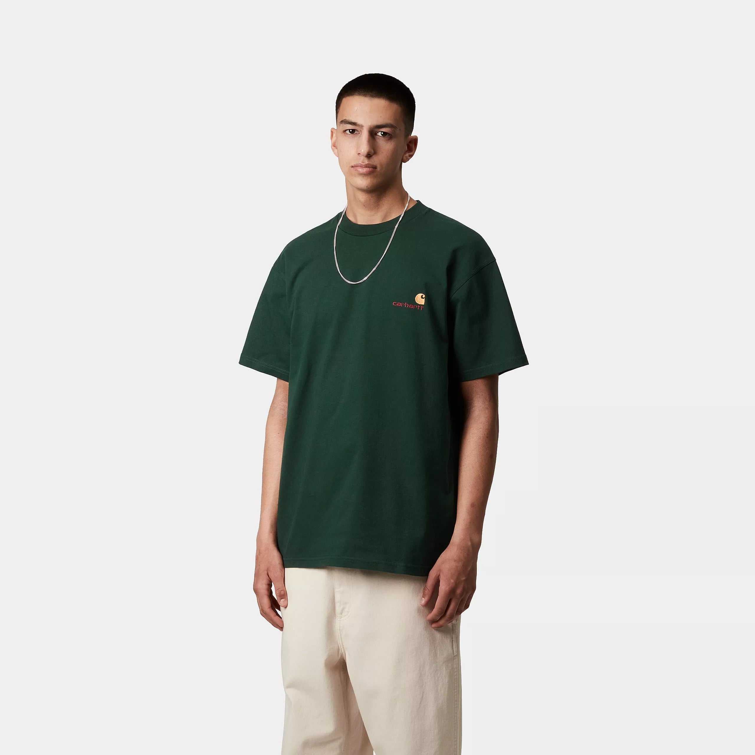 S/S AMERICAN SCRIPT T-SHIRT - Conifer 2