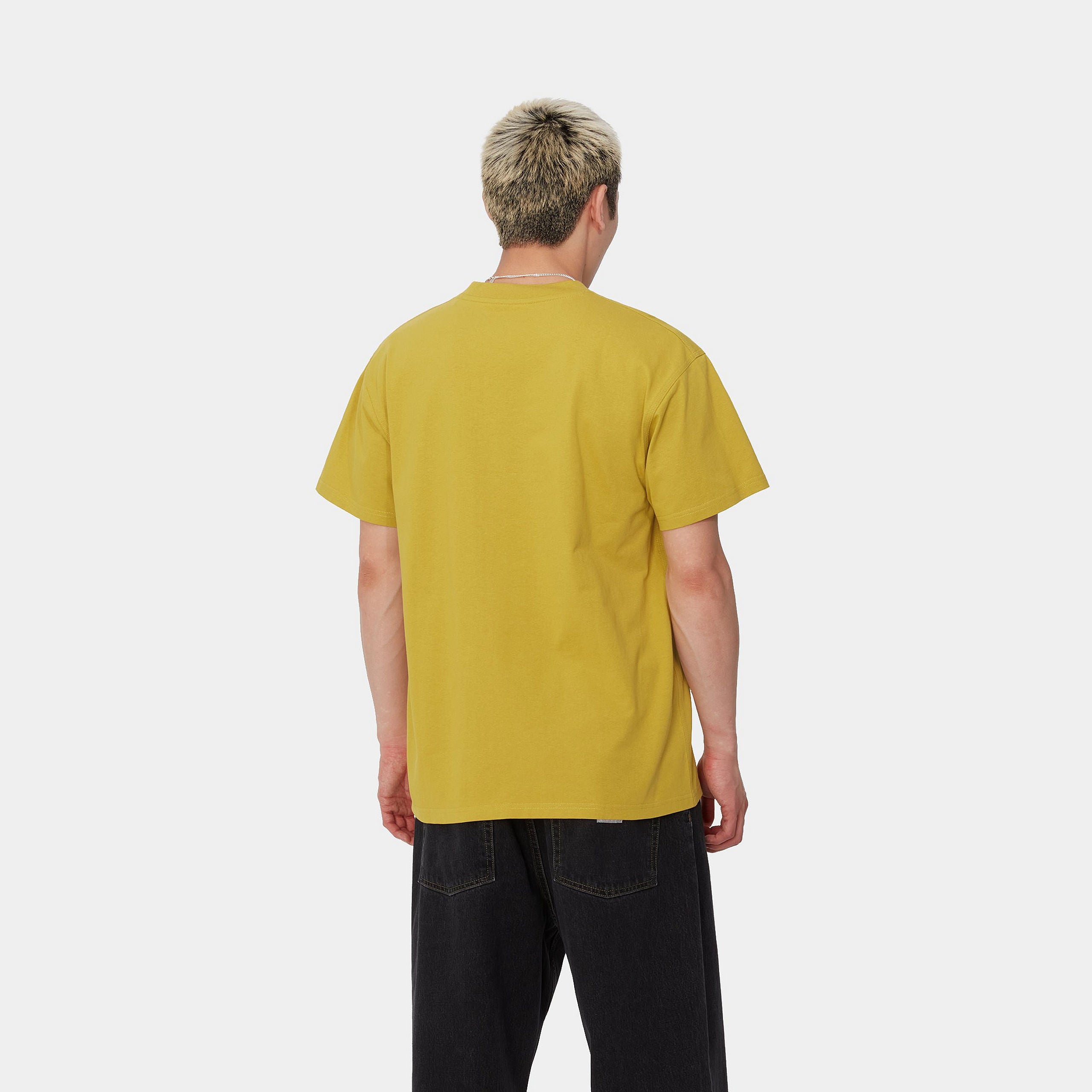 S/S AMERICAN SCRIPT T-SHIRT - Golden Olive