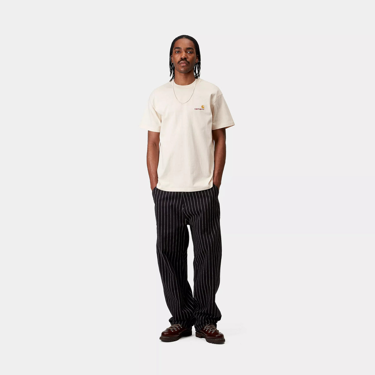 S/S AMERICAN SCRIPT T-SHIRT - Natural 4