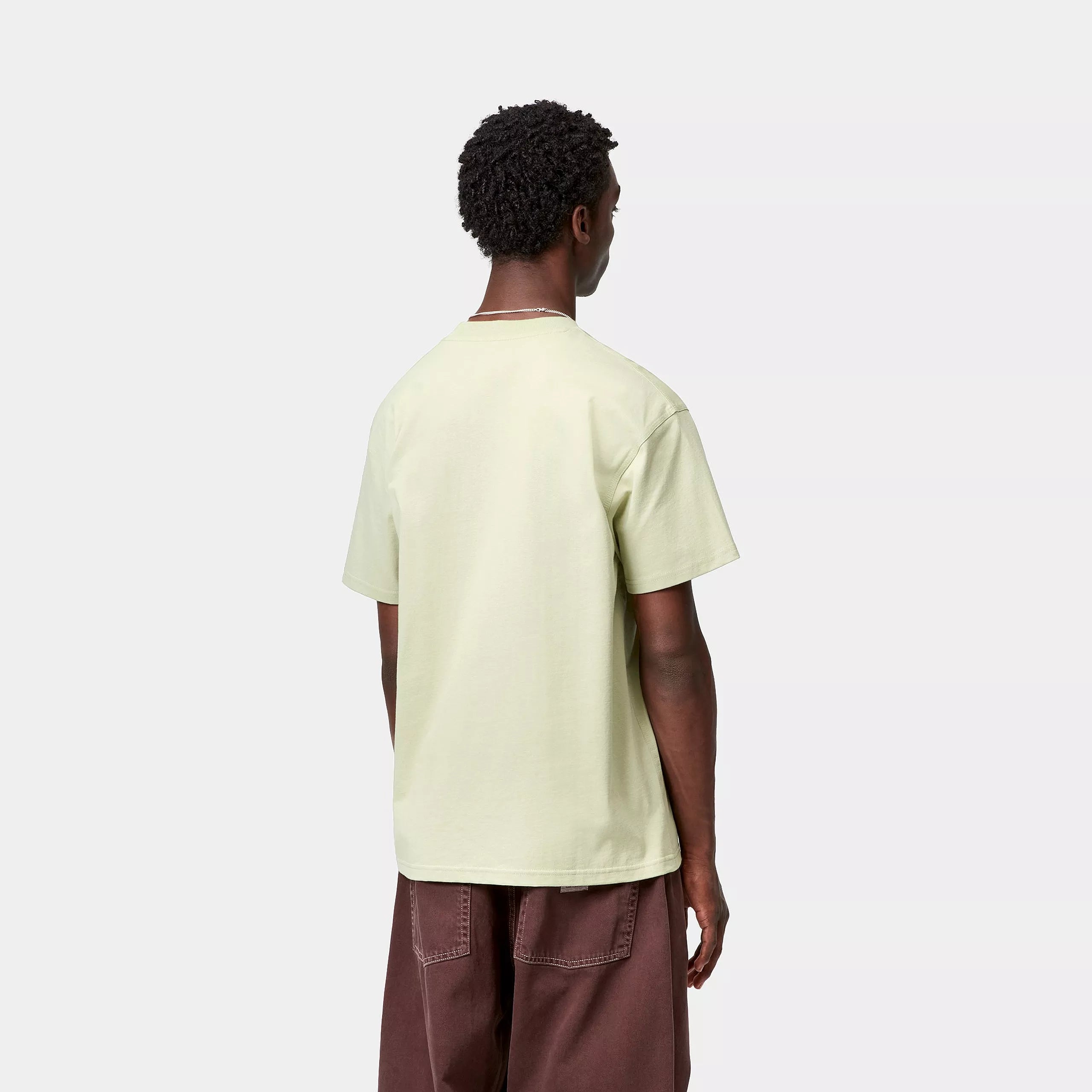 S/S AMERICAN SCRIPT T-SHIRT - Pale Olive 3