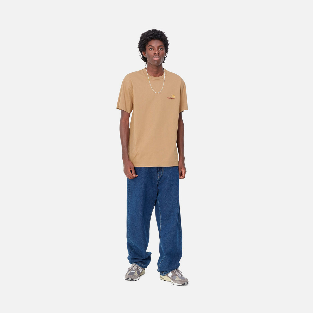 S/S AMERICAN SCRIPT T-SHIRT - Peanut 4