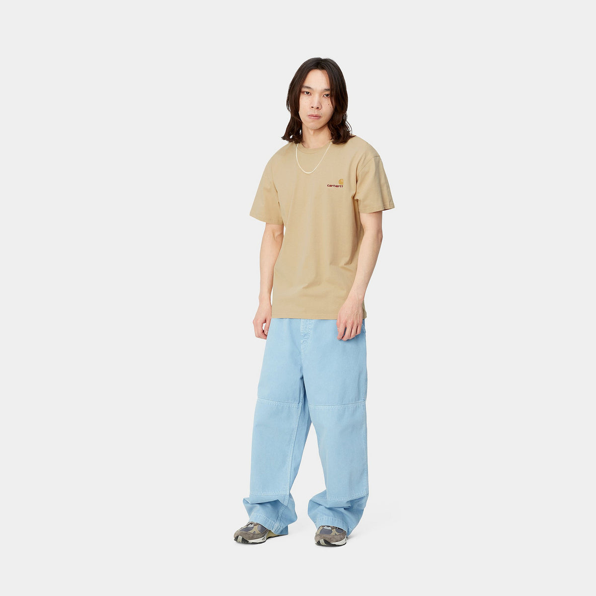 S/S AMERICAN SCRIPT T-SHIRT - Rattan 4