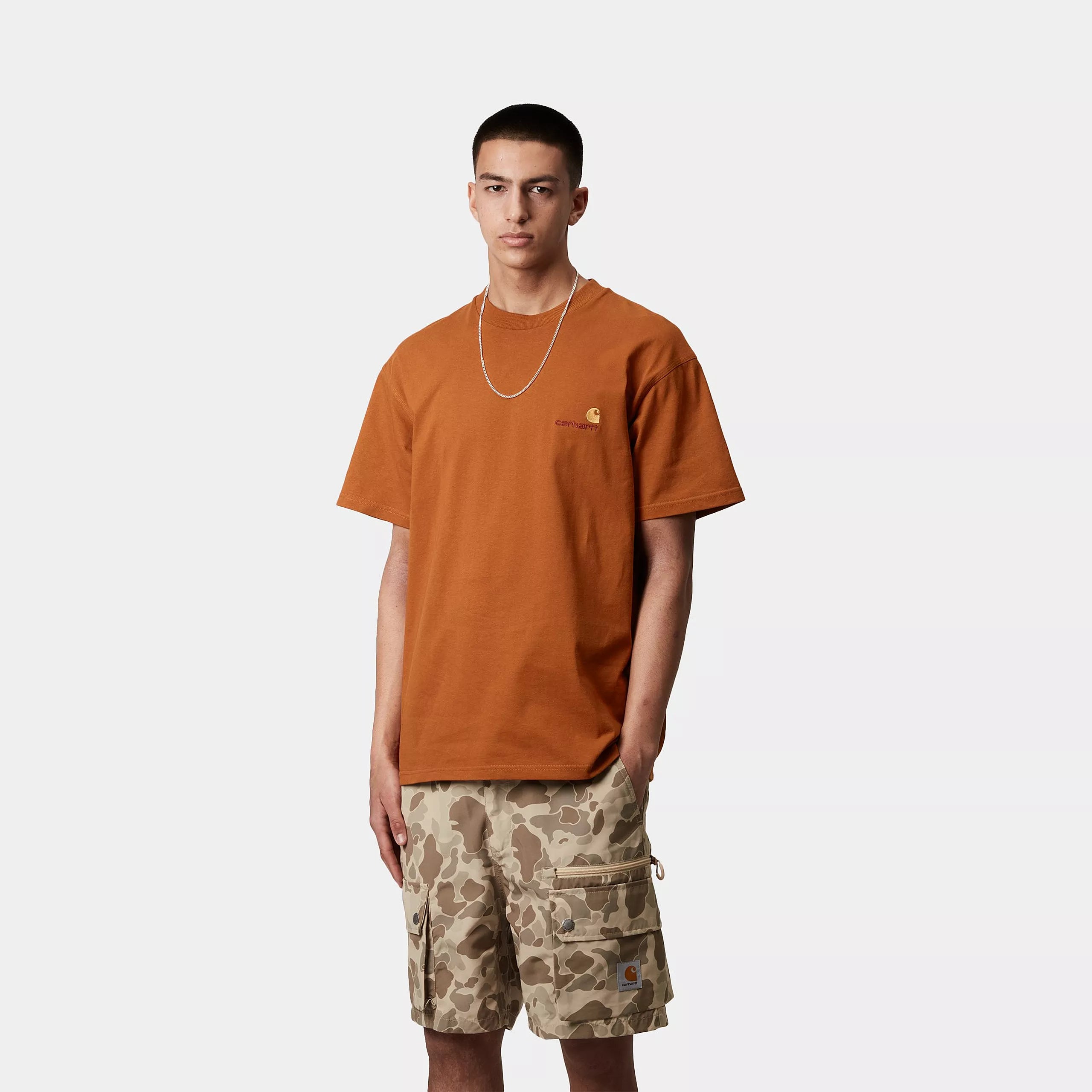 S/S AMERICAN SCRIPT T-SHIRT - Sienna