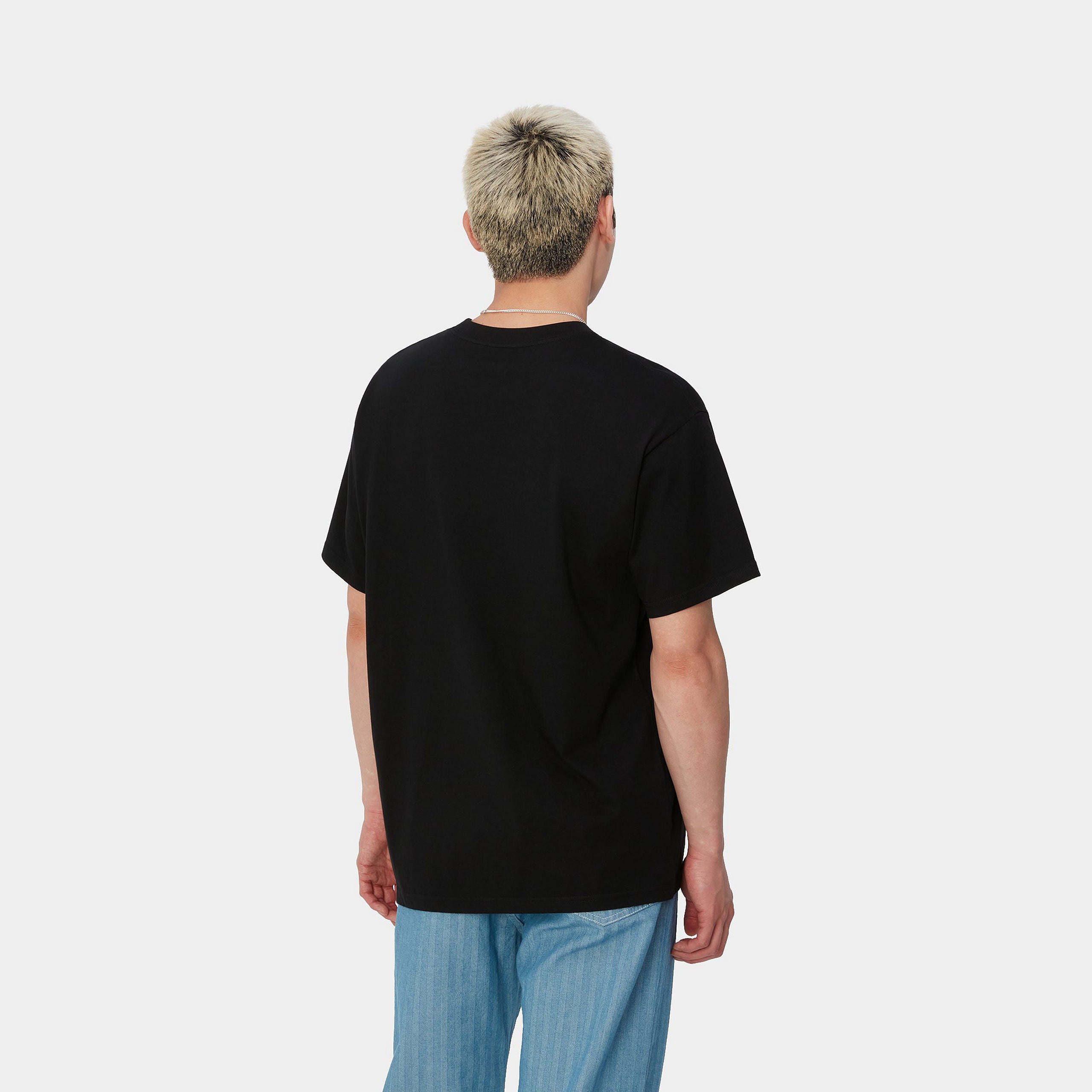 S/S AMOUR POCKET T-SHIRT - Black / White