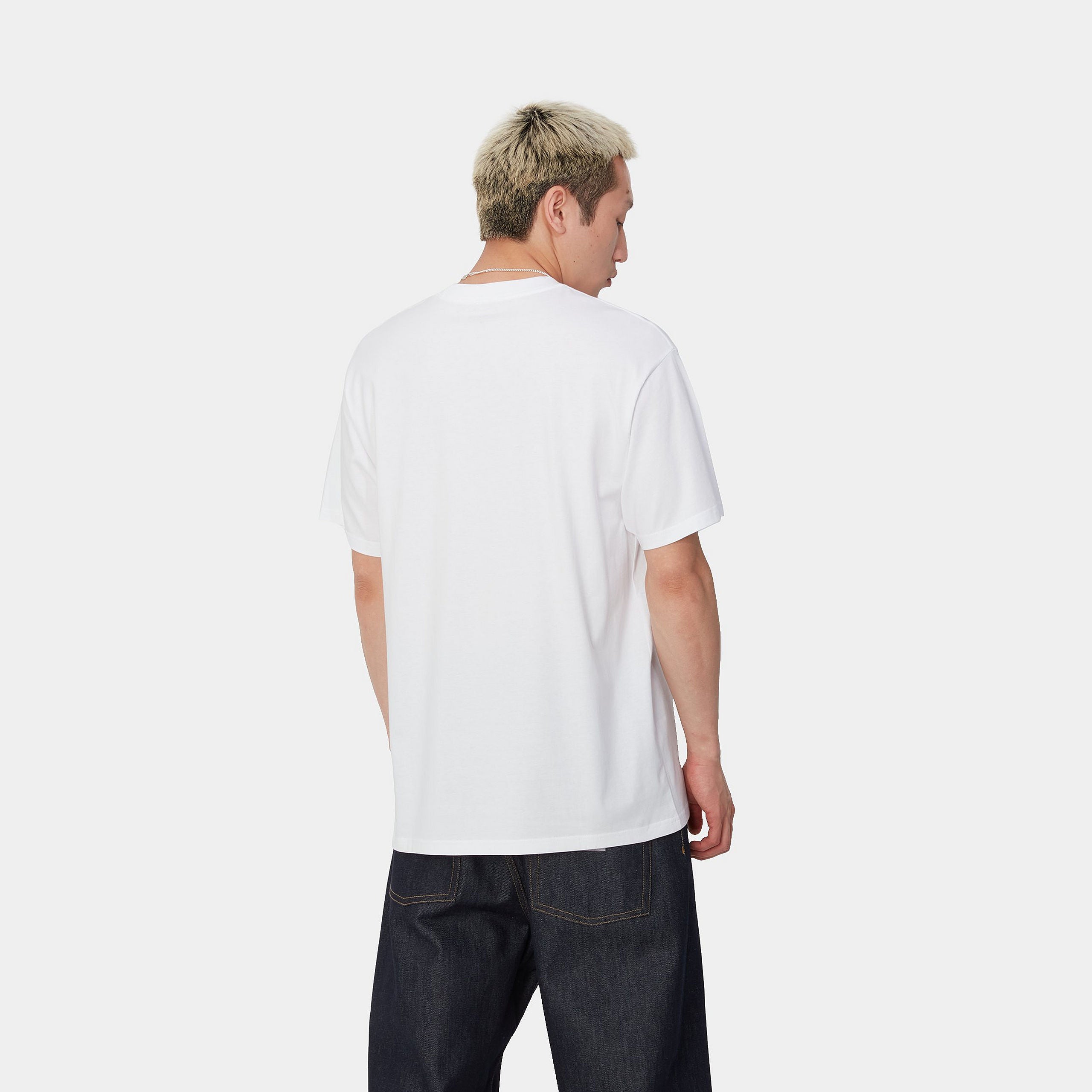 S/S AMOUR POCKET T-SHIRT - White / Black