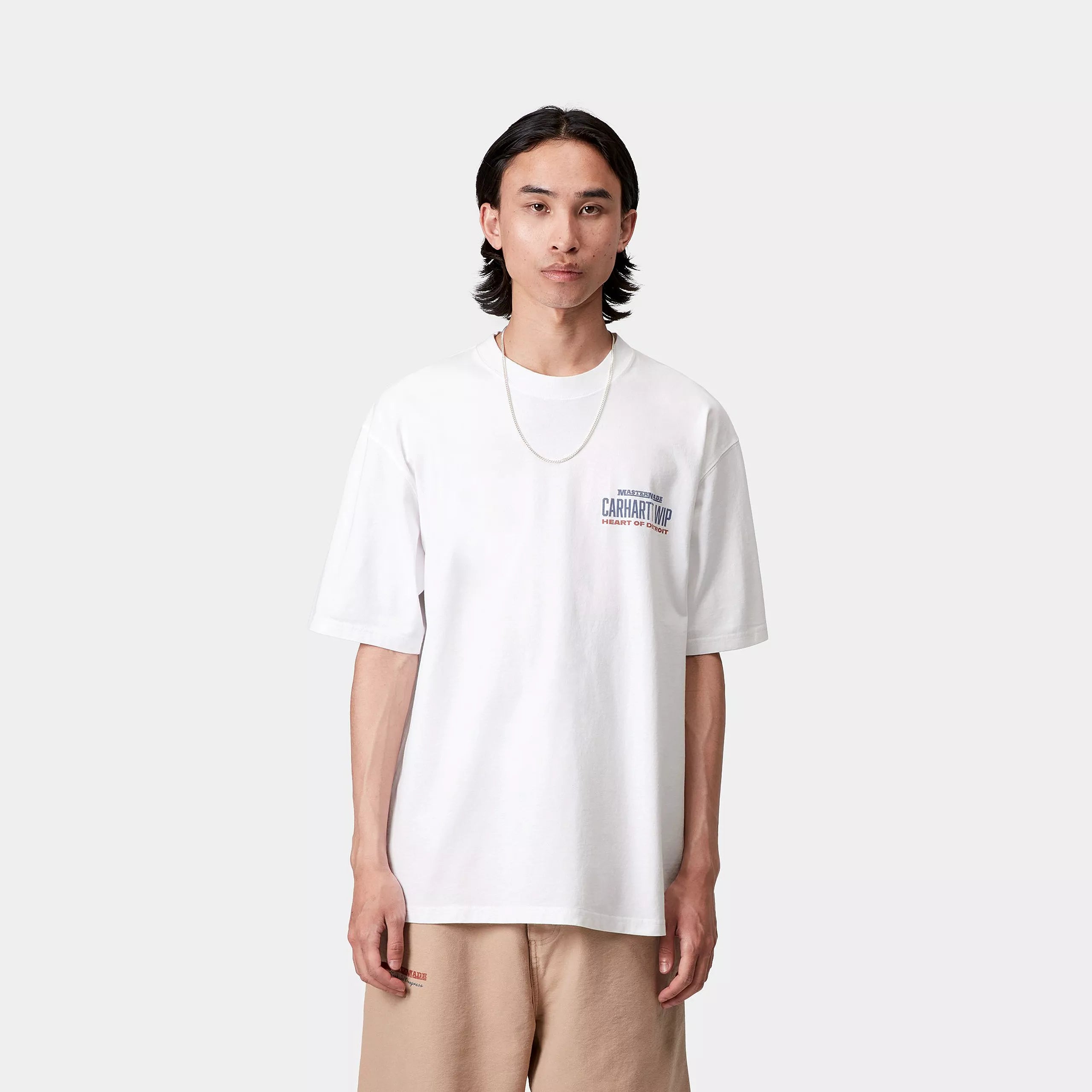 S/S ARCAN T-SHIRT  - White (heavy stone wash)