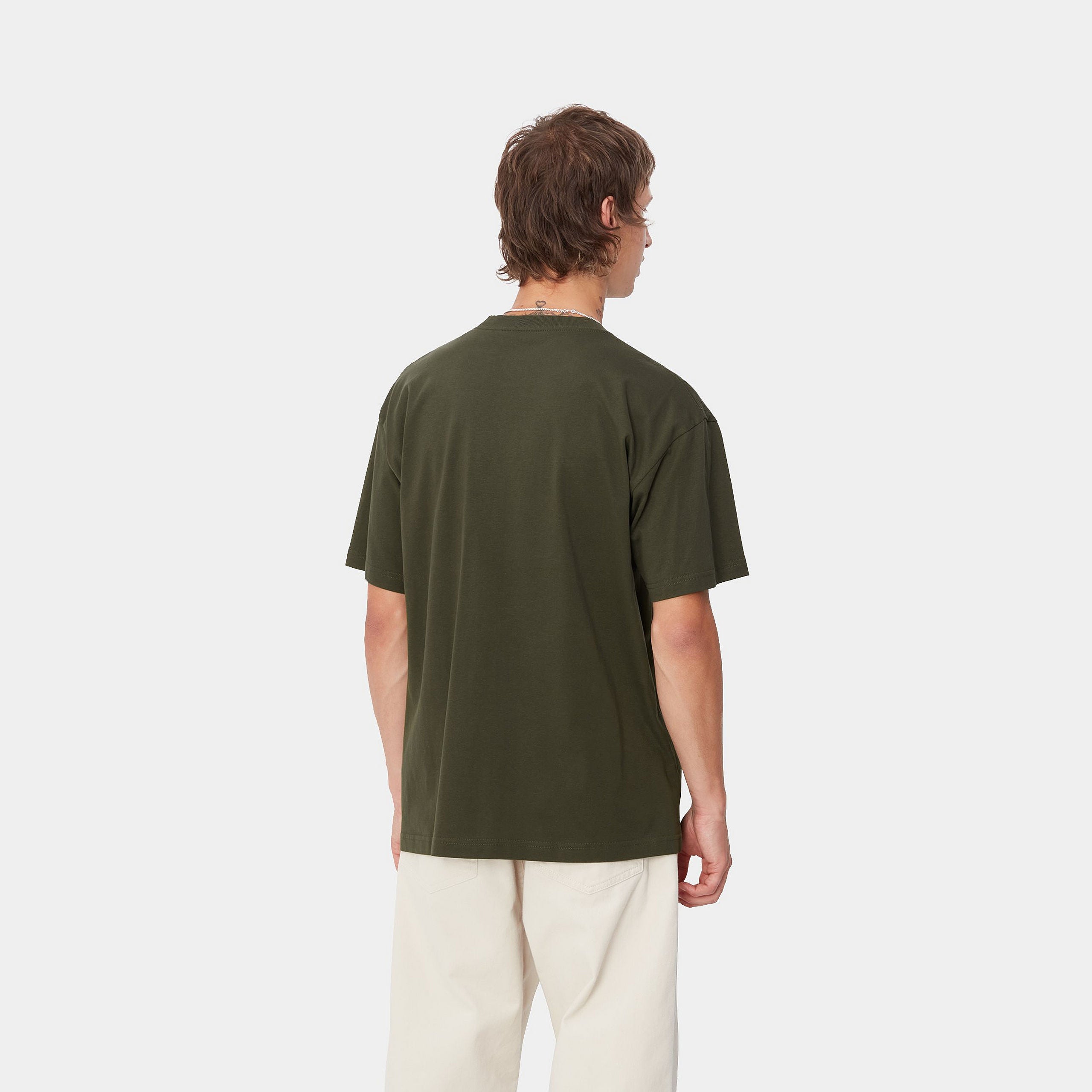 S/S BASICS T-SHIRT - Office Green / Winter Spice