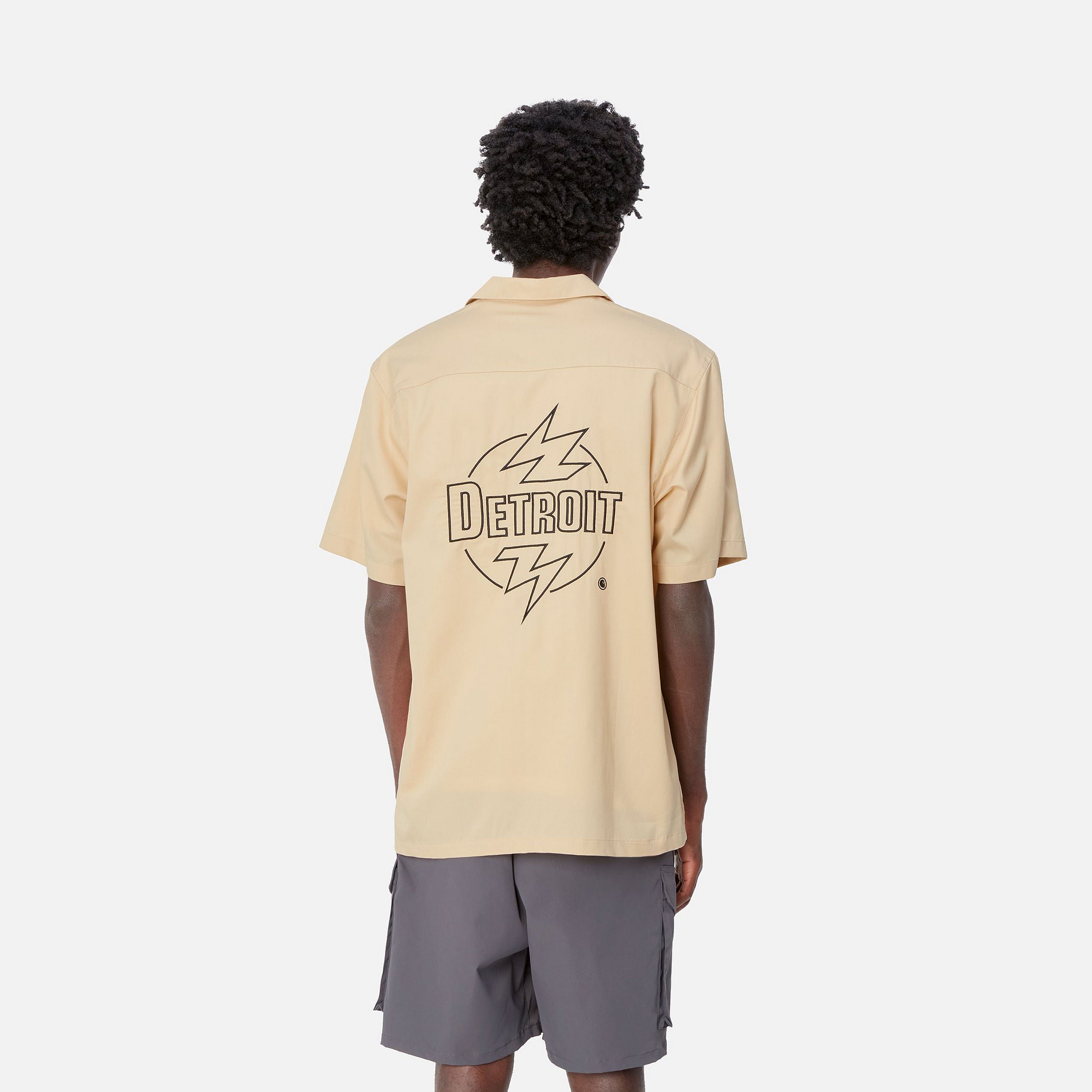 S/S BLAZE SHIRT - Cornsilk / Black 3