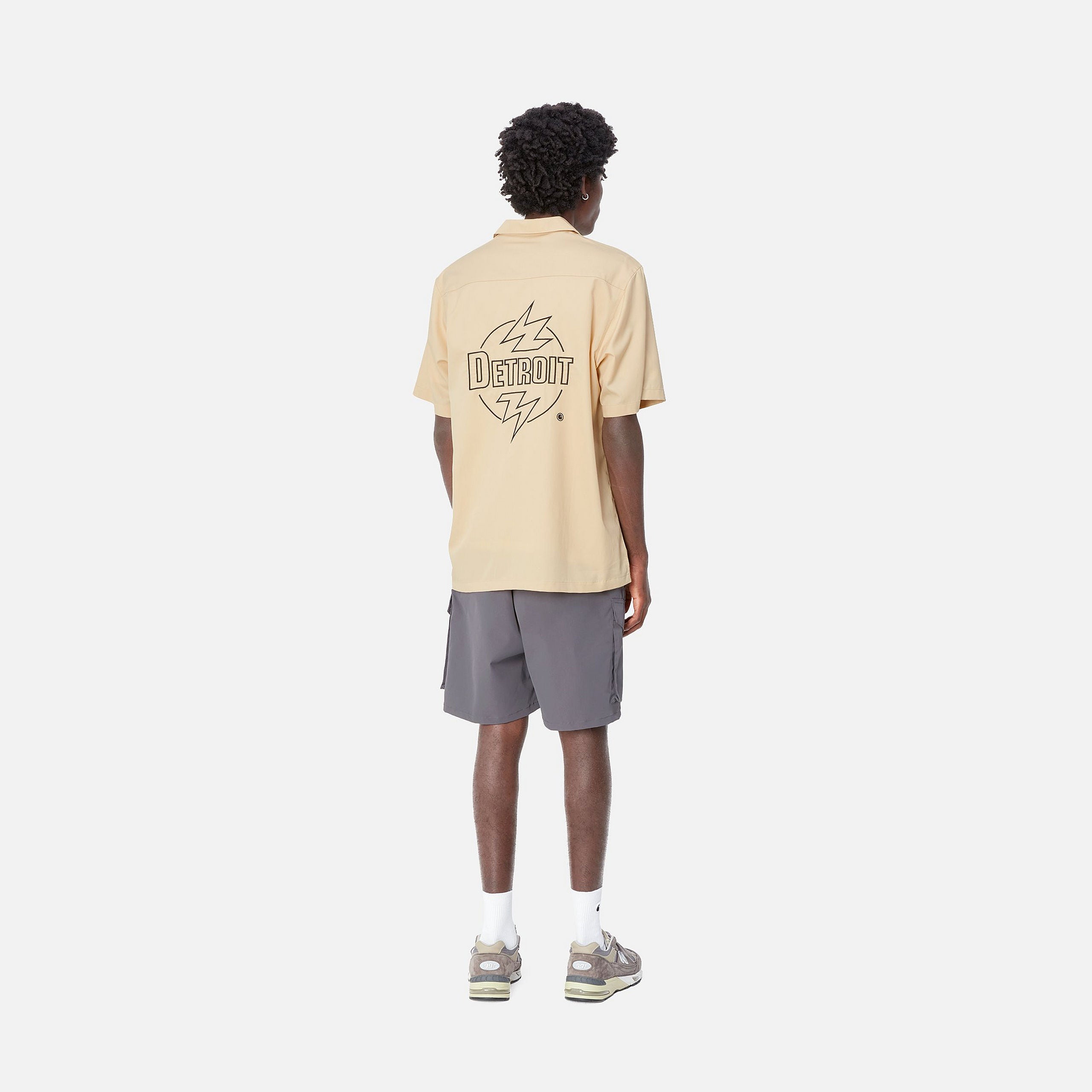 S/S BLAZE SHIRT - Cornsilk / Black 4