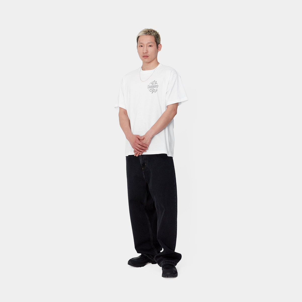S/S BLAZE T-SHIRT - White / Black 4