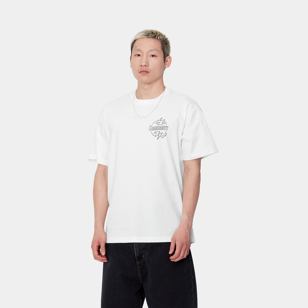 S/S BLAZE T-SHIRT - White / Black 2