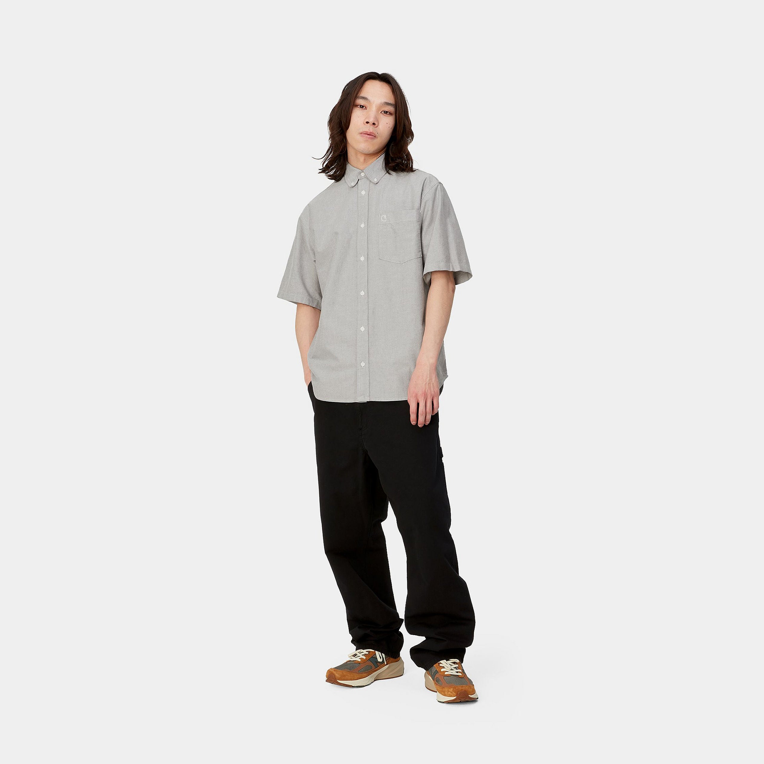 S/S BRAXTON SHIRT - Charcoal / Wax