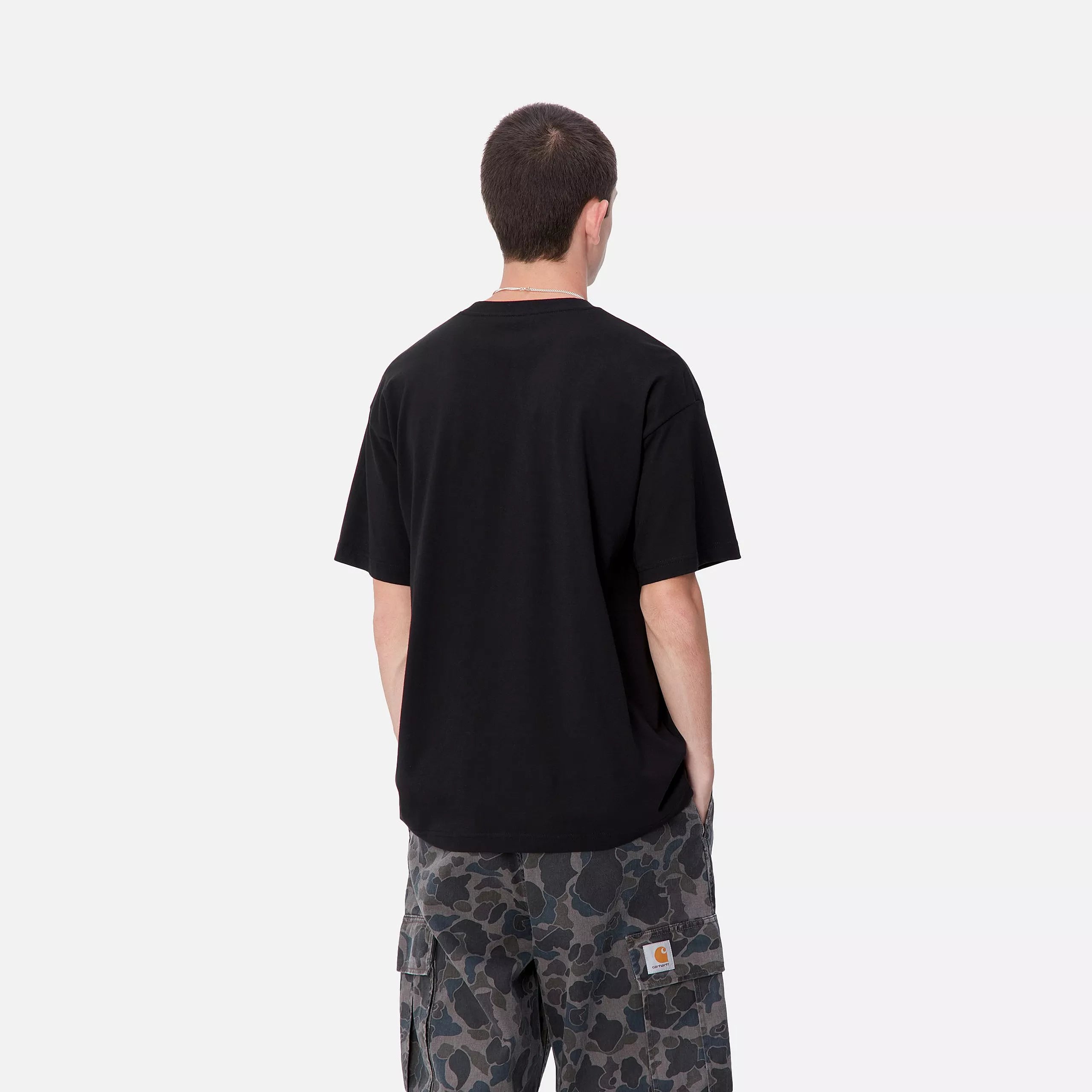 S/S BRUSH WIP T-SHIRT - Black