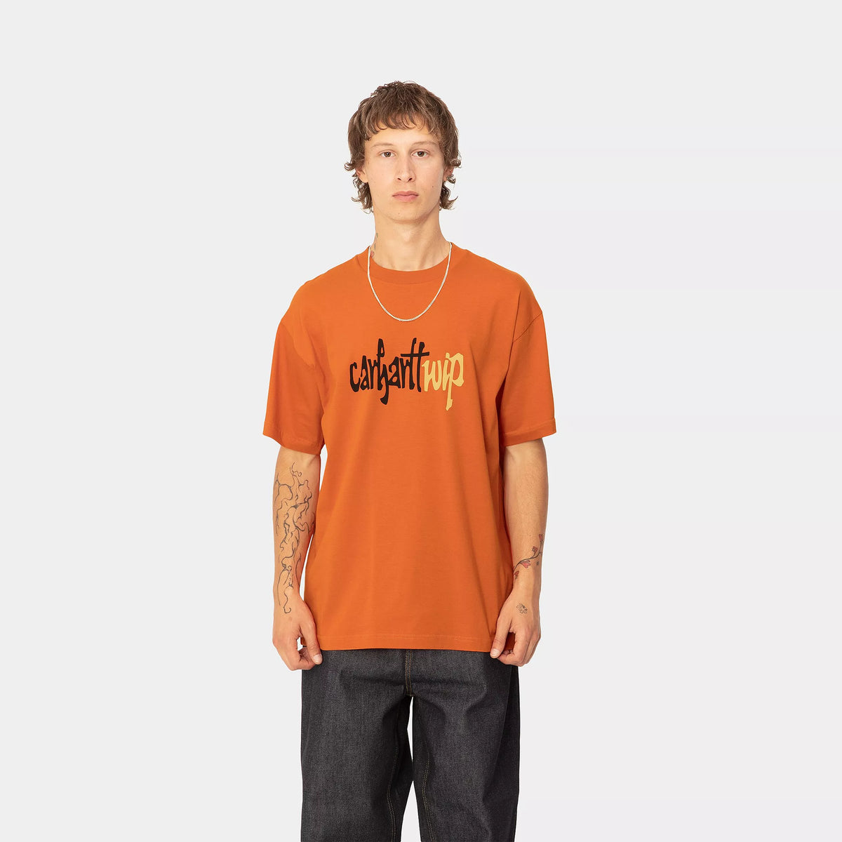 S/S BRUSH WIP T-SHIRT - Turmeric 2