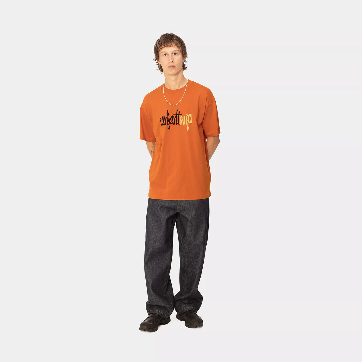 S/S BRUSH WIP T-SHIRT - Turmeric 4