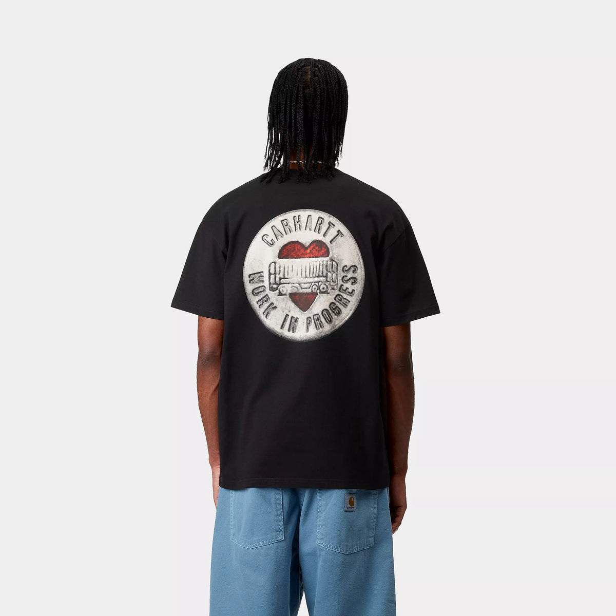 S/S BUTTON T-SHIRT - Black 3