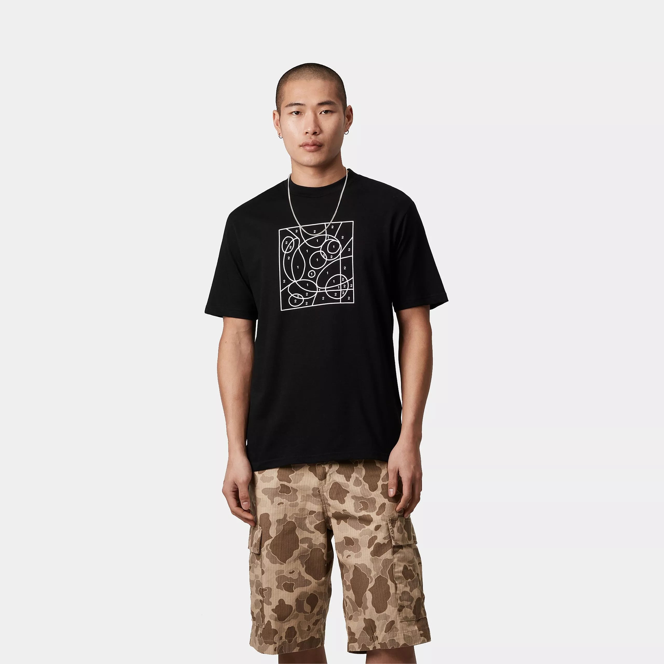S/S BY THE NUMBERS T-SHIRT - Black / White 2