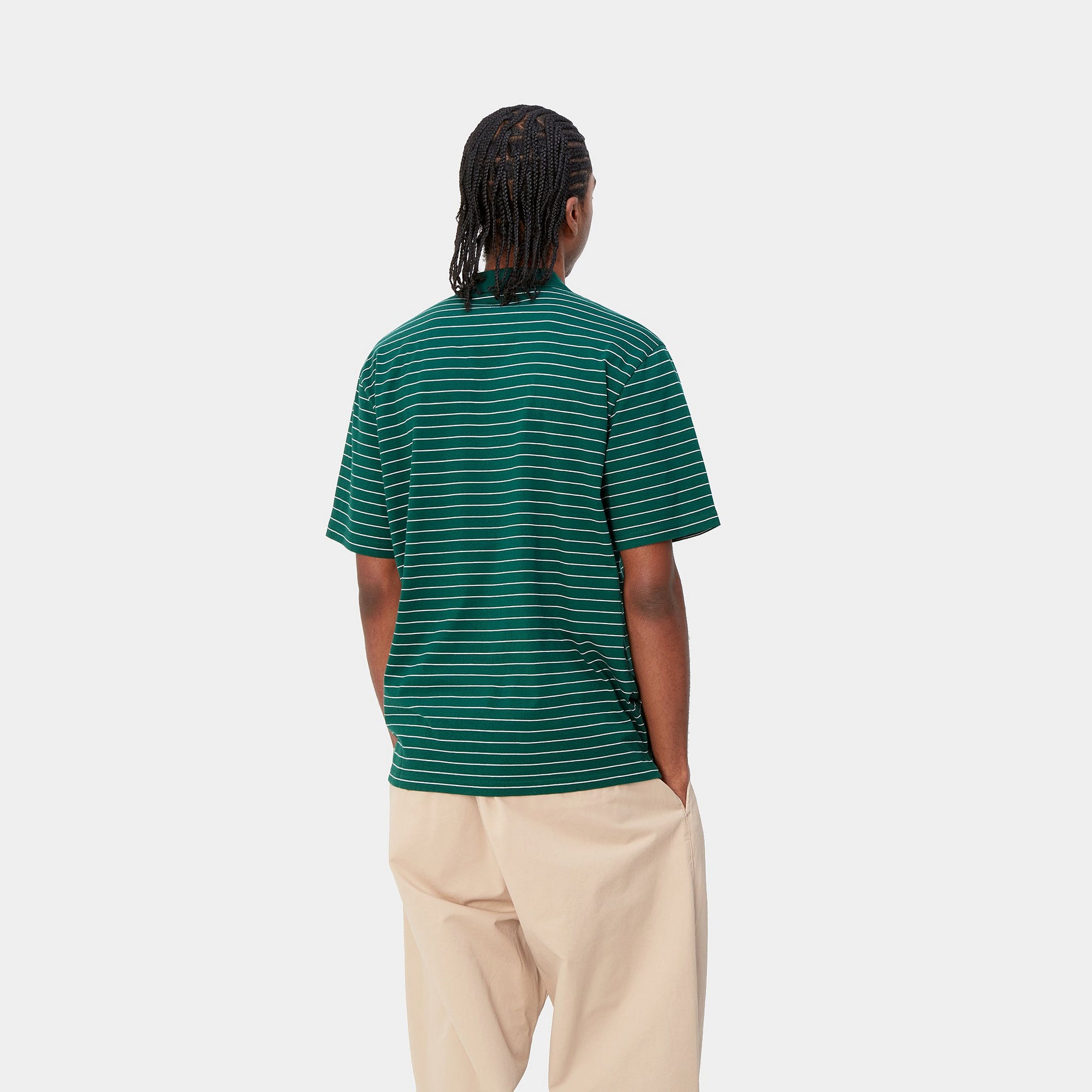 S/S CASON POLO - Cason Stripe, Chervil