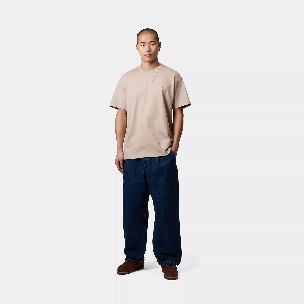 S/S CHASE T-SHIRT - Dusky Beige / Gold 4