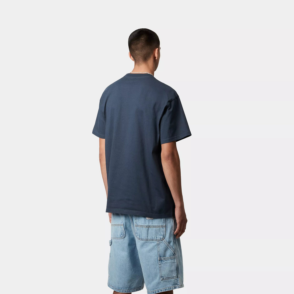 S/S CHASE T-SHIRT - Dusky Blue / Gold 3