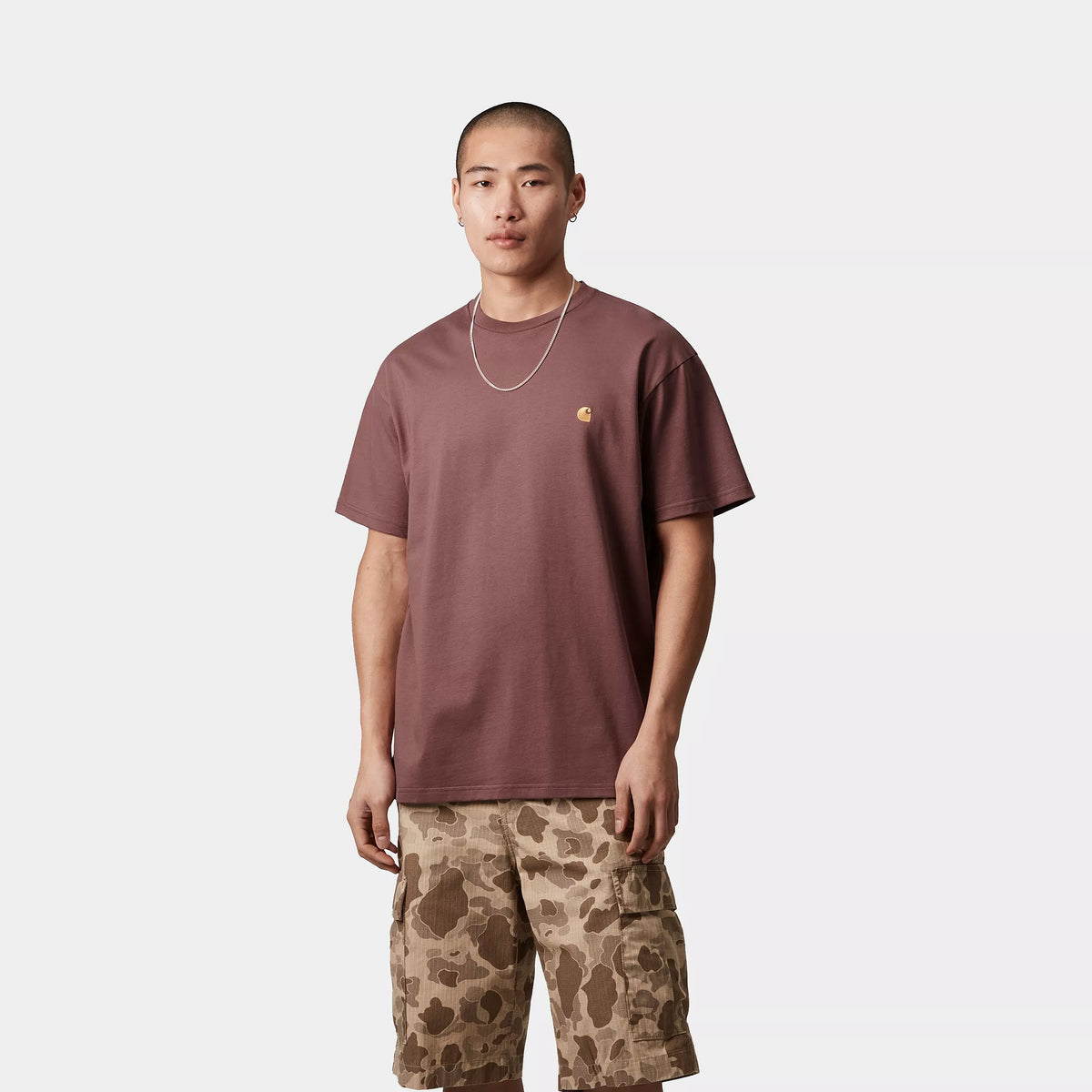 S/S CHASE T-SHIRT - Dusky Pink / Gold 2