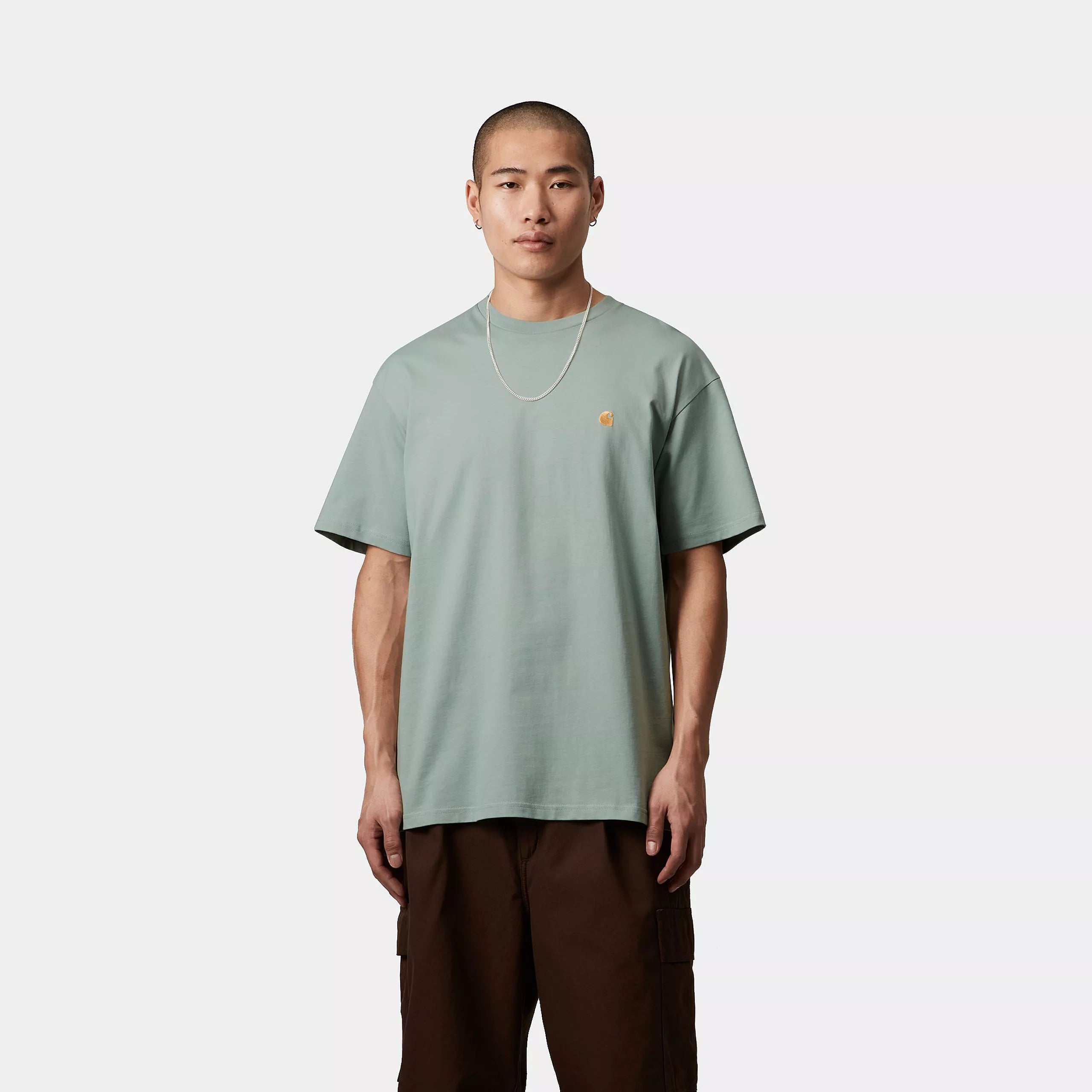 S/S CHASE T-SHIRT - Frosted Green / Gold