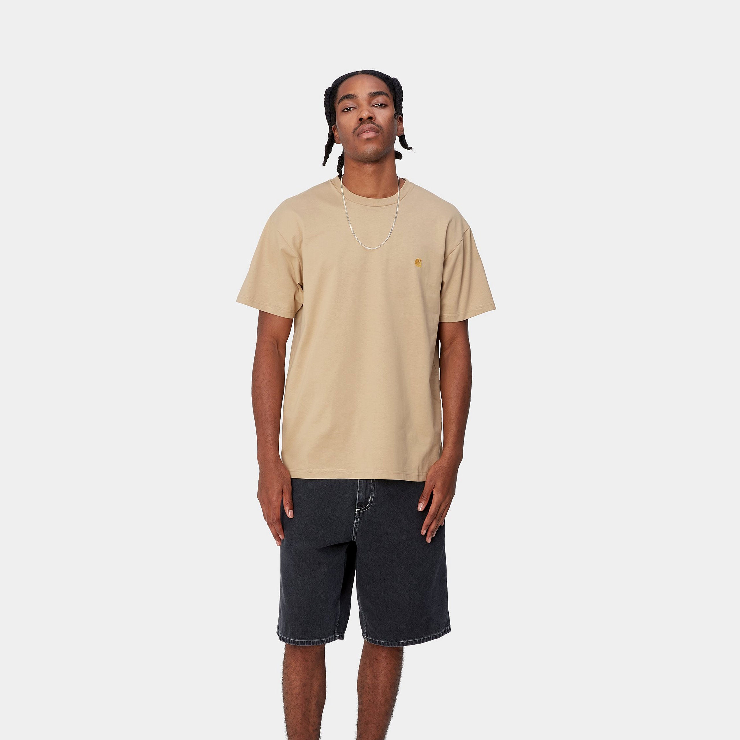S/S CHASE T-SHIRT - Sable / Gold